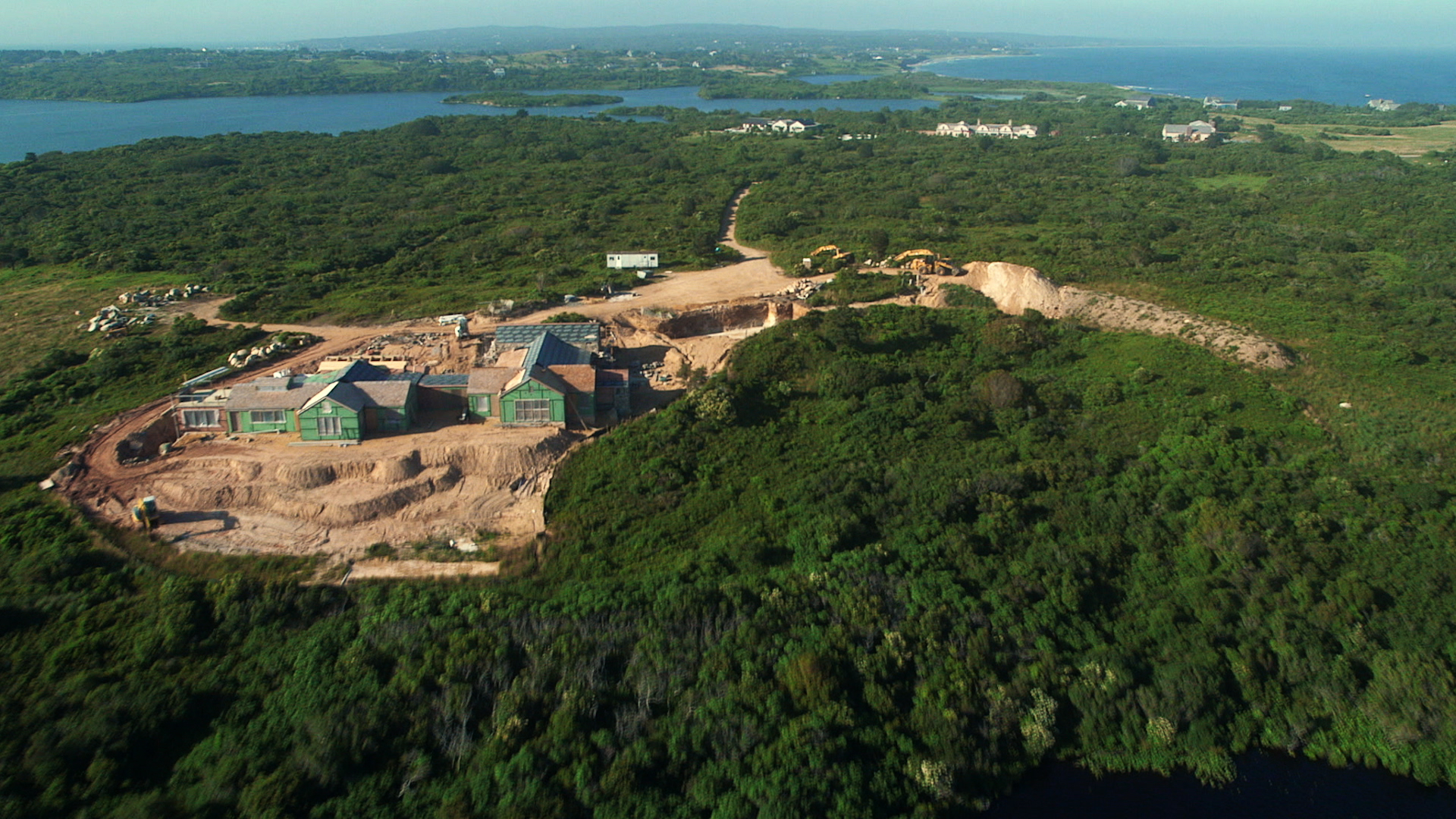 A Martha's Vineyard mansion under construction