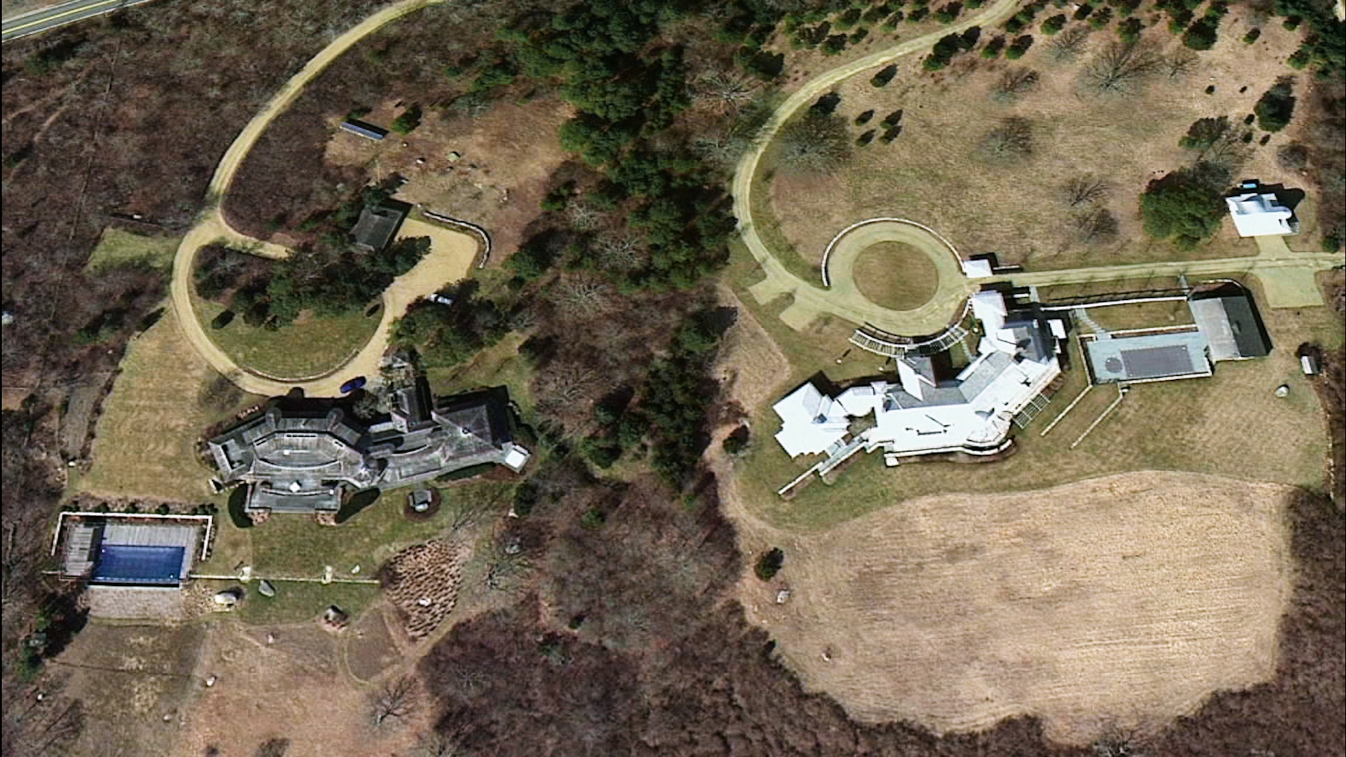 Google Earth imagery of mansions on Martha's Vineyard