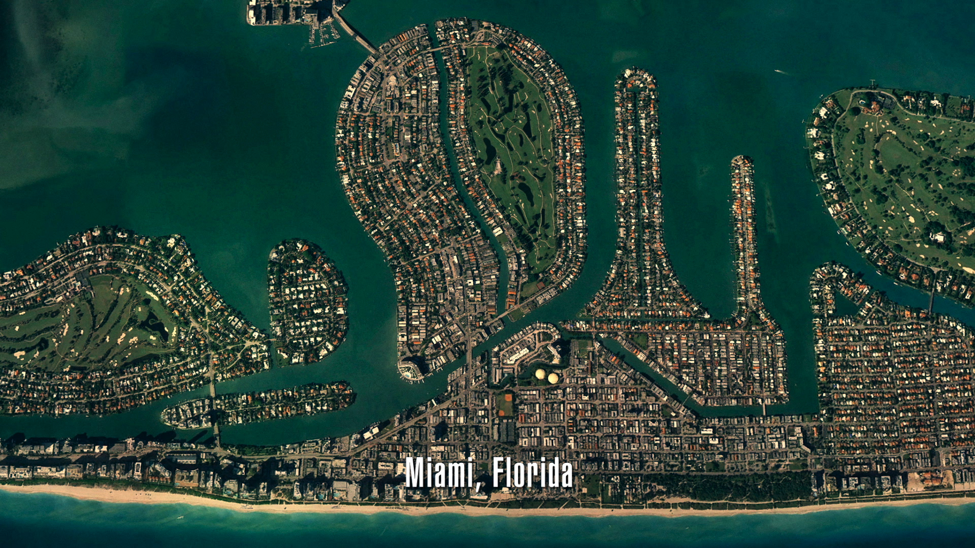 Google Earth imagery of Miami, Florida