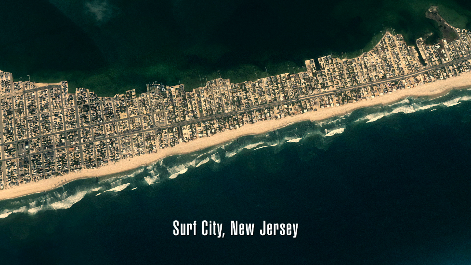 Google Earth imagery of Surf City, New Jersey