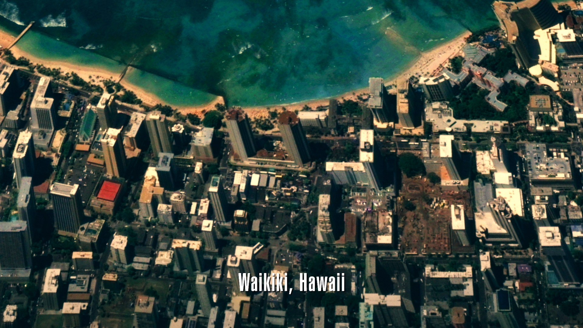 Google Earth imagery of Waikiki