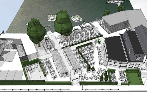ONTWERPVOORSTEL TERRASINRICHTING 'DE TUIN'