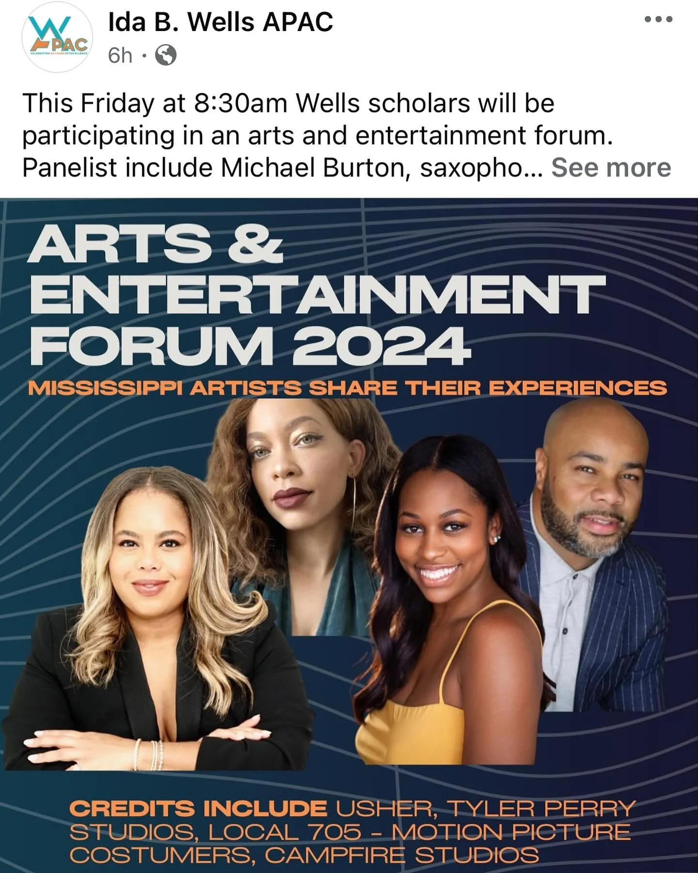 Looking forward to this special event!! @apactheatrejxn  @idabwellsapac @apacdance.jxn @jpsstudentvoices 

#ArtsAndEntertainmentJXN24
#ArtsAndEntertainment
#WellsAPAC
#JacksonMS
#JacksonPublicSchools
#Mississippi