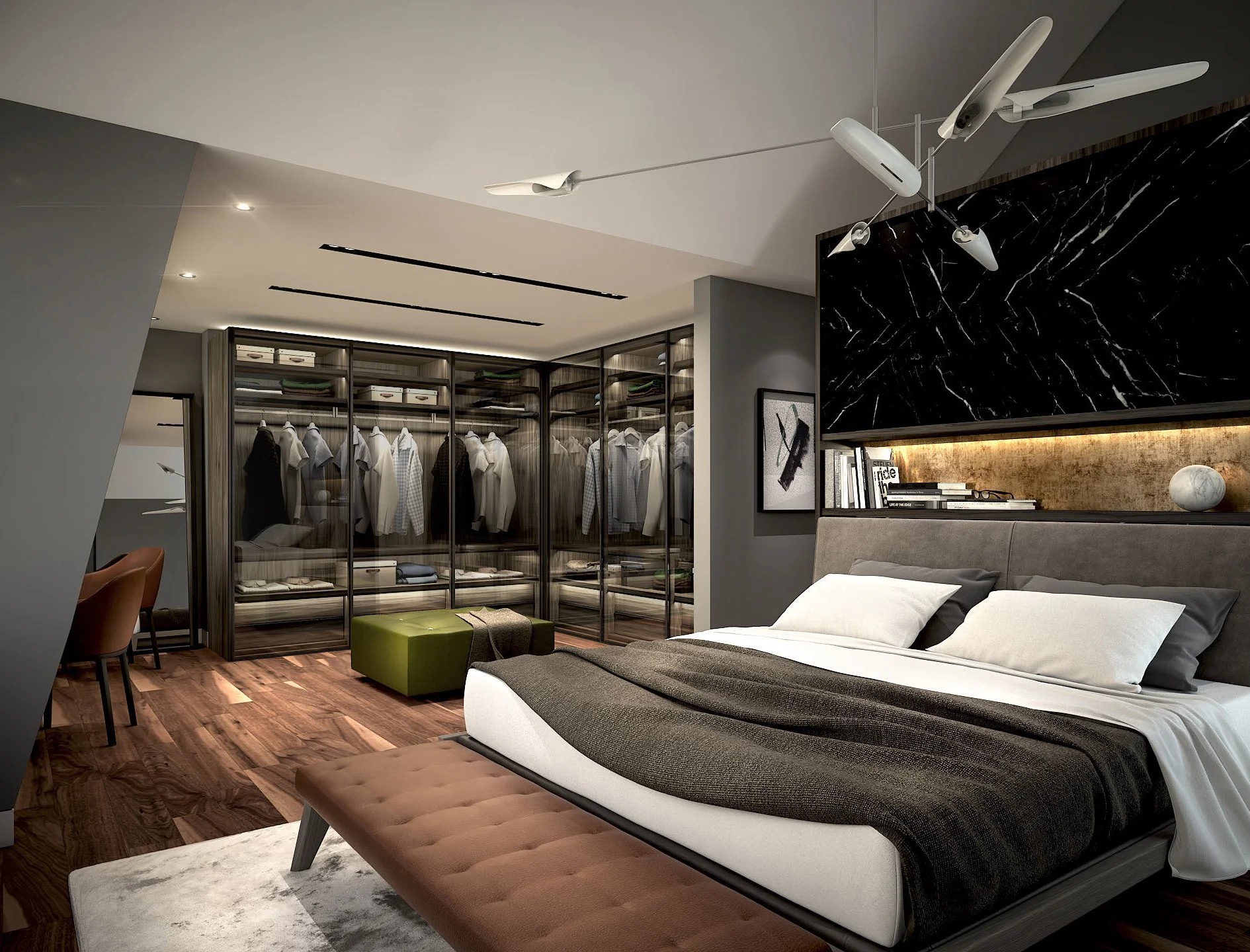 The master bedroom. Visualisations by Forecast and Banbury Walker Studio