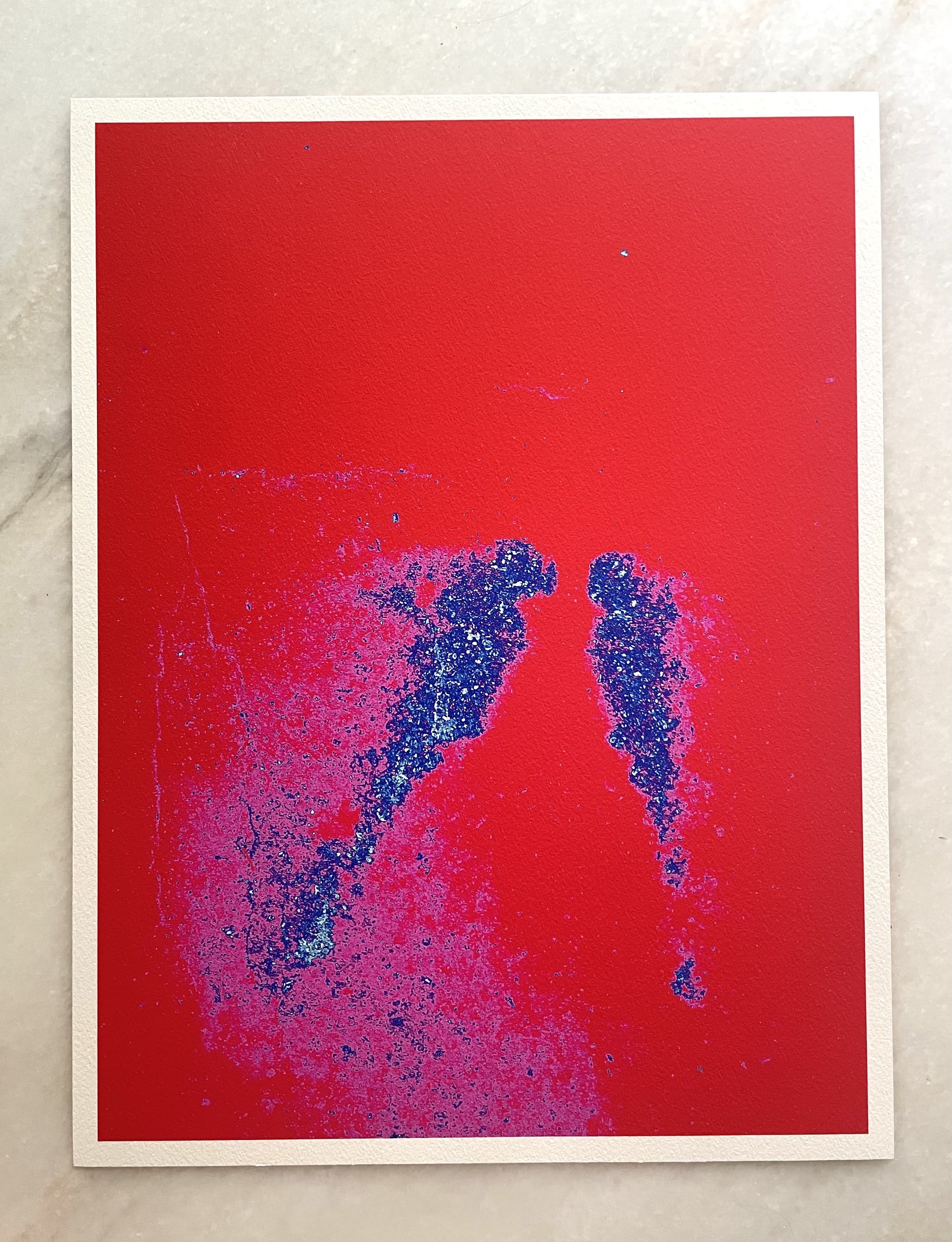  On matte paper (darker red finish) 