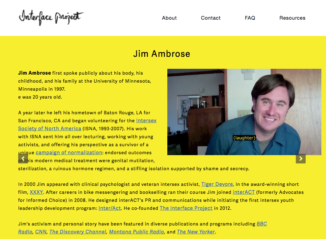Jim Ambrose's tesimony video on the Interface Project's website