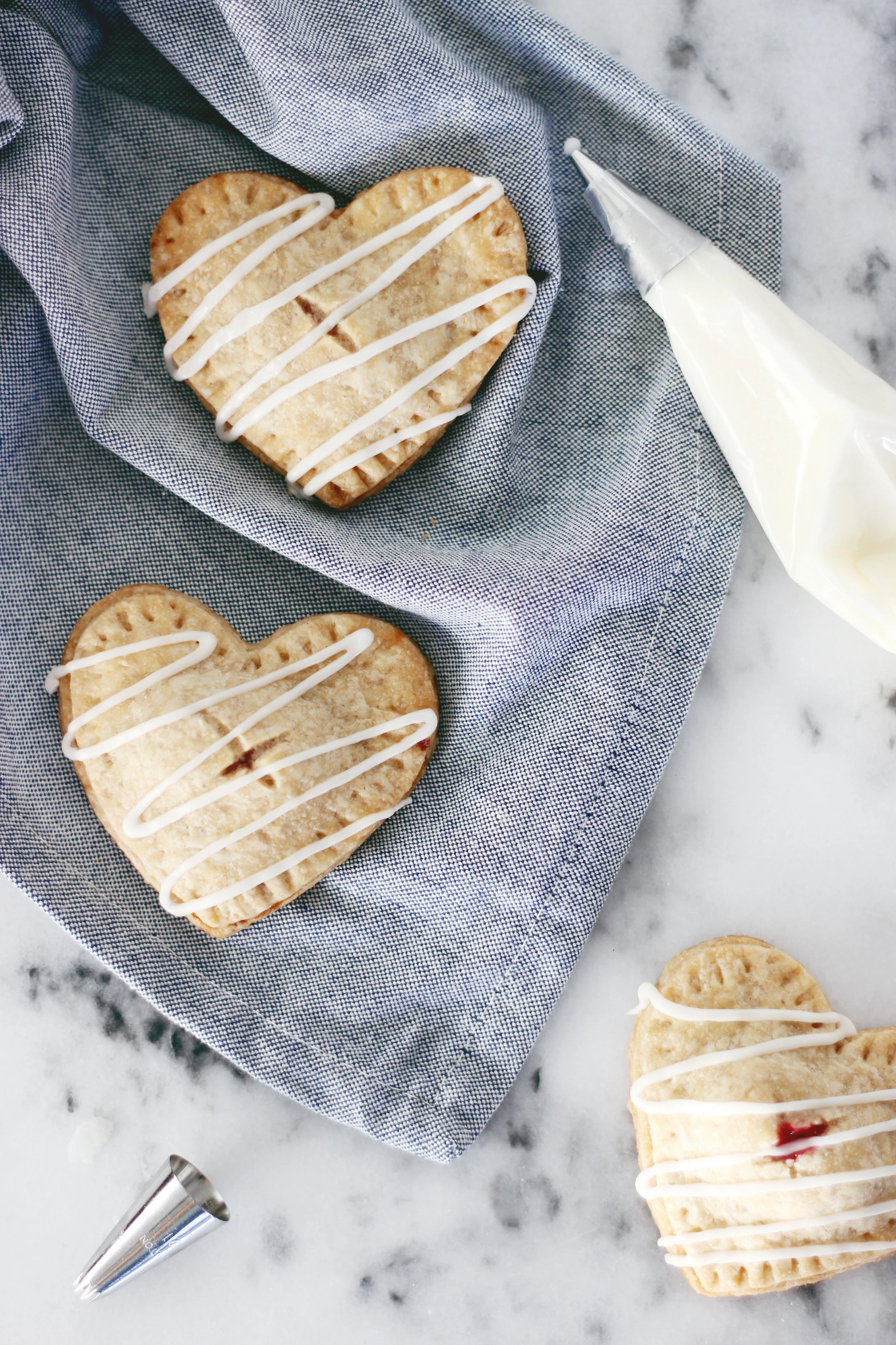 Yummy VEGAN cherry heart hand pies! Perfect quick and easy dessert for Valentine's Day!