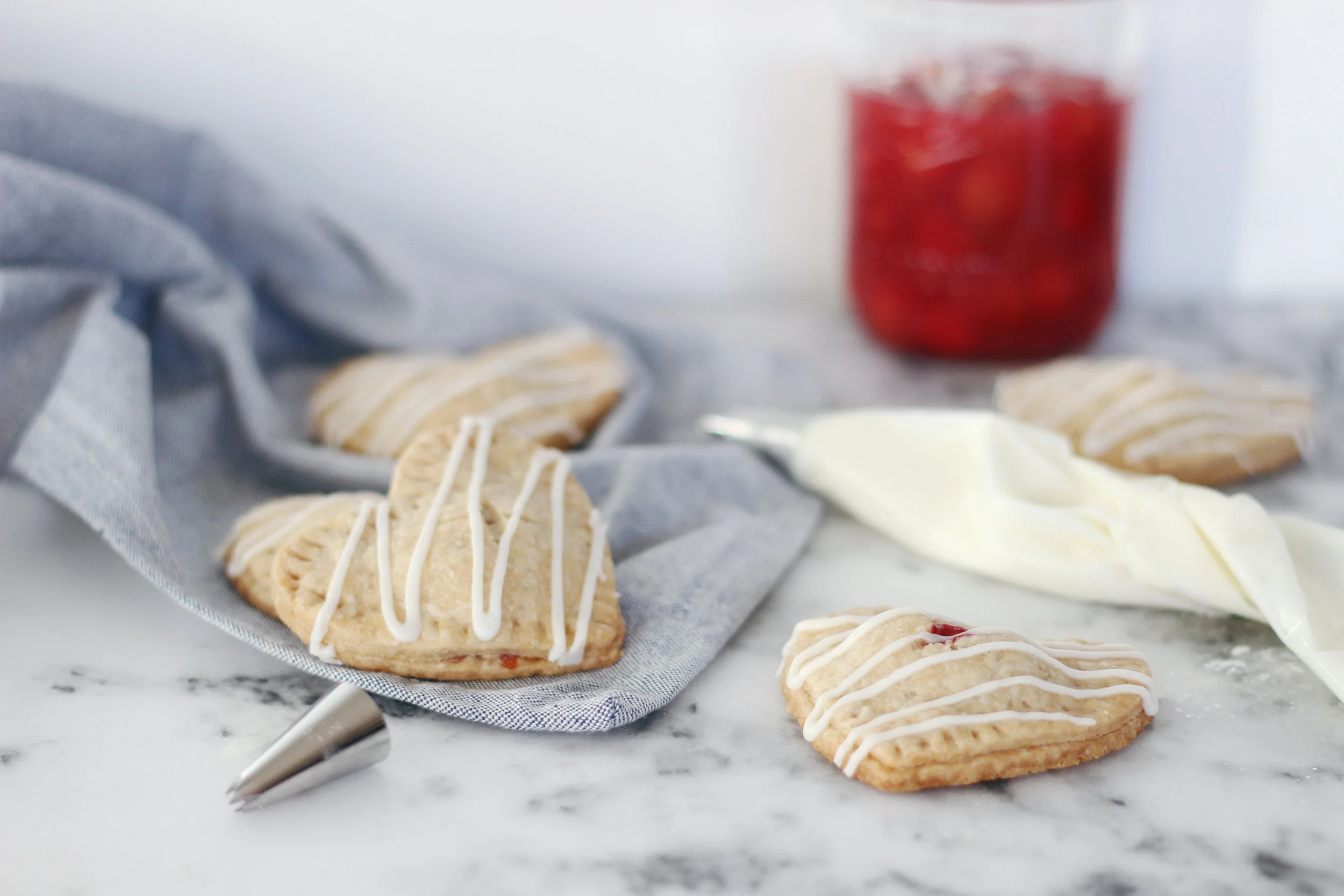 Yummy VEGAN cherry heart hand pies! Perfect quick and easy dessert for Valentine's Day!