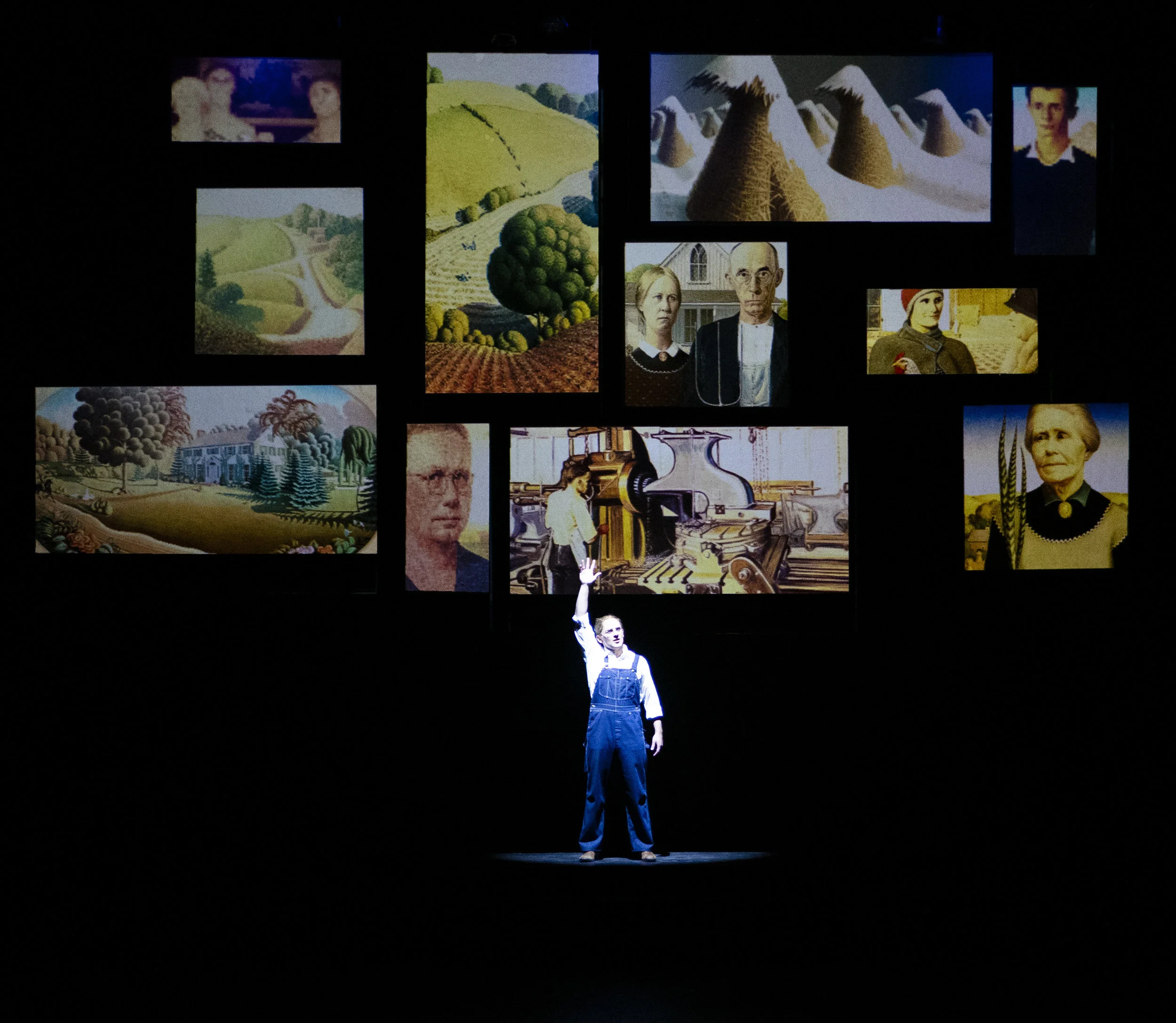 Grant Wood in Strokes of Genius: The Grant Wood Operas ; credit Taylor Fiser Photography