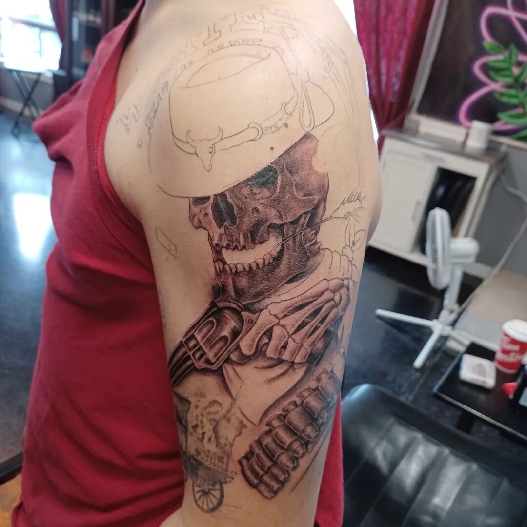 Work in progress*** his first tattoo
Excited to see this one in action 
More to come
