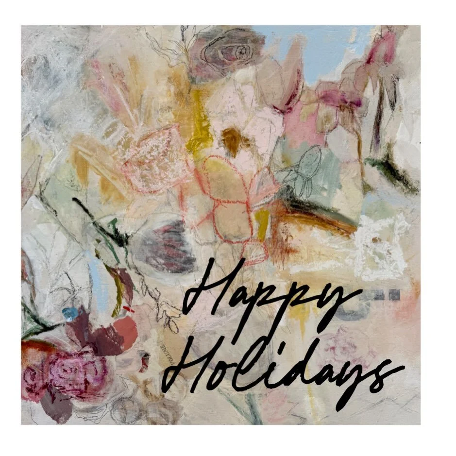 May we navigate this season with grace, kindness  and inclusion. May we discover what lights us up, brings us peace and do more of that!

Art by moi @carrieleskowitz 
The Strength of Soft Things
 18 X 18 
acrylic, collage, oil stick on wood panel