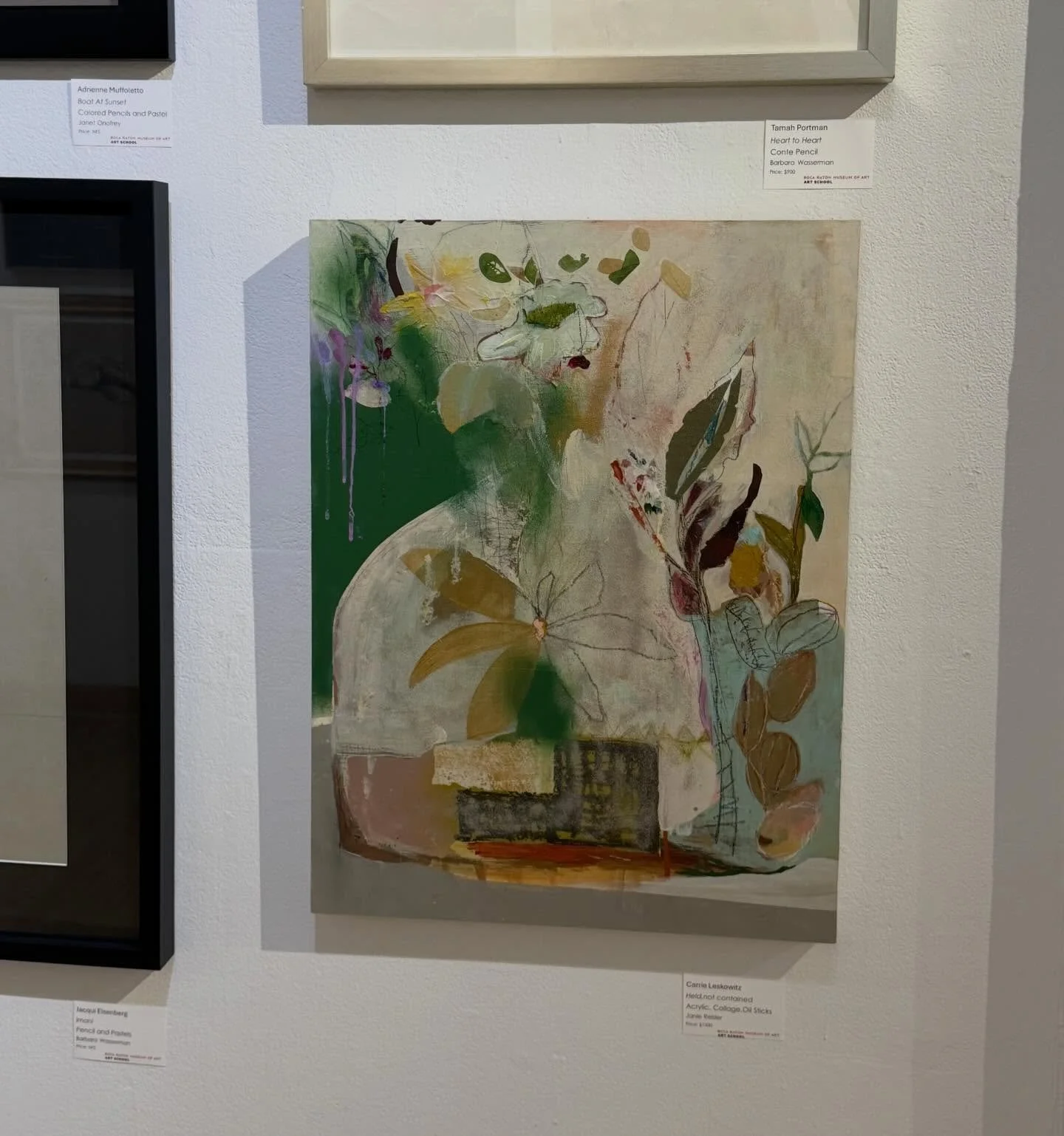 Meanwhile&hellip;. Back at the Boca Raton school of art show, Held not Contained makes an impact