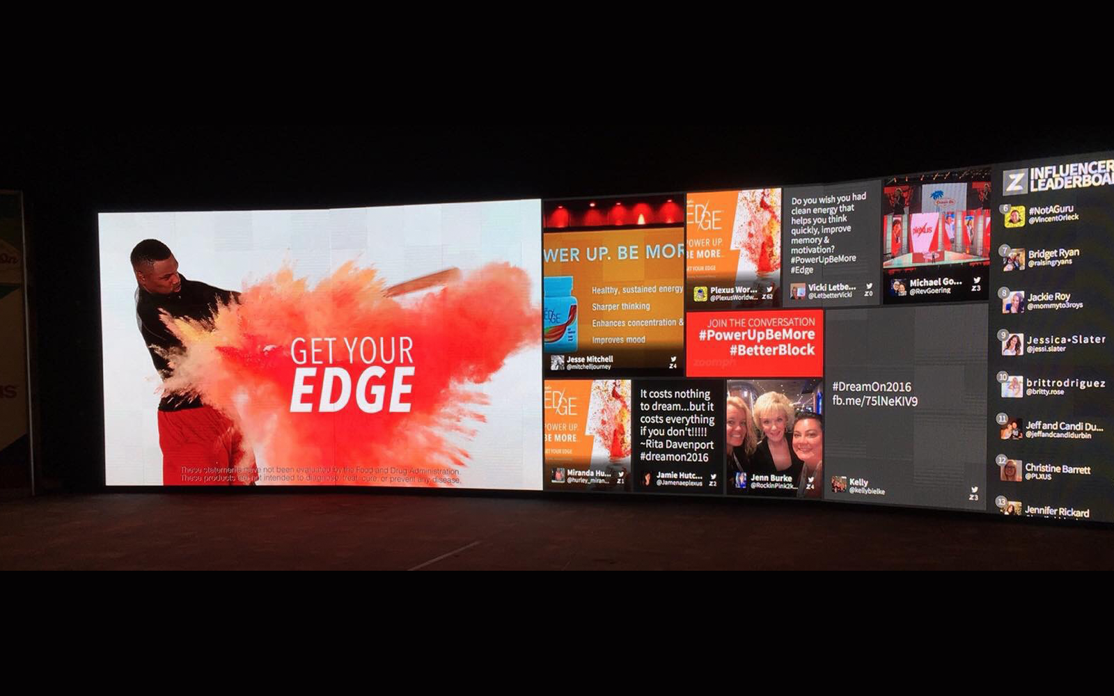 Social Media Wall Visualizations for meetings, marketing and experiential activations
