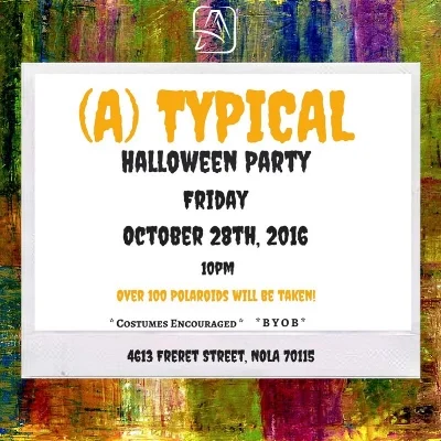 For Halloween, we had an invite-only costume party at a black-owned art gallery in Uptown New Orleans. We suggested people wear costumes as we took over 100 Polaroid pictures for guests to take home. It was a very (a)typical evening.