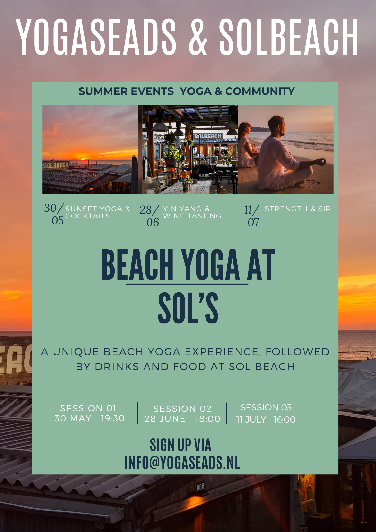 Beach Yoga at Sol's Sunset Yoga &amp; Cocktails