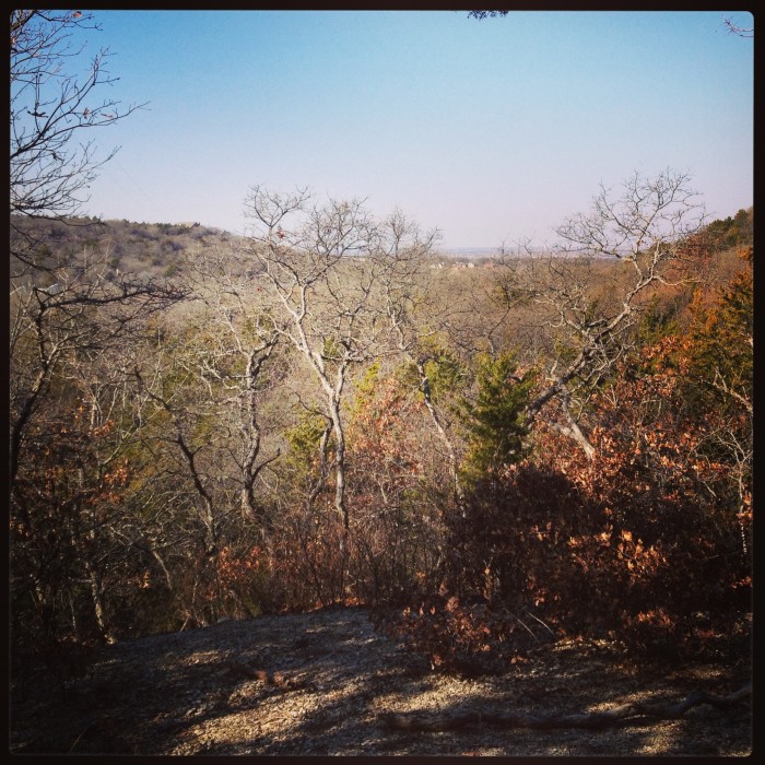 The view from the top of the ridge.