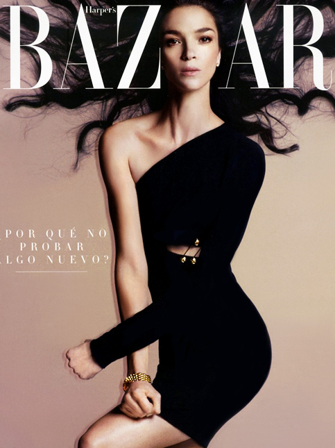  nicolas jurnjack for harper's bazaar he blow dry the wet hair first and used some strong hold foam to style her hair she had long dark shiny and wavy hair .  -covers-nicolas jurnjack- coiffure-hairstyles-harpers bazaar magazine - harpers bazaar beau