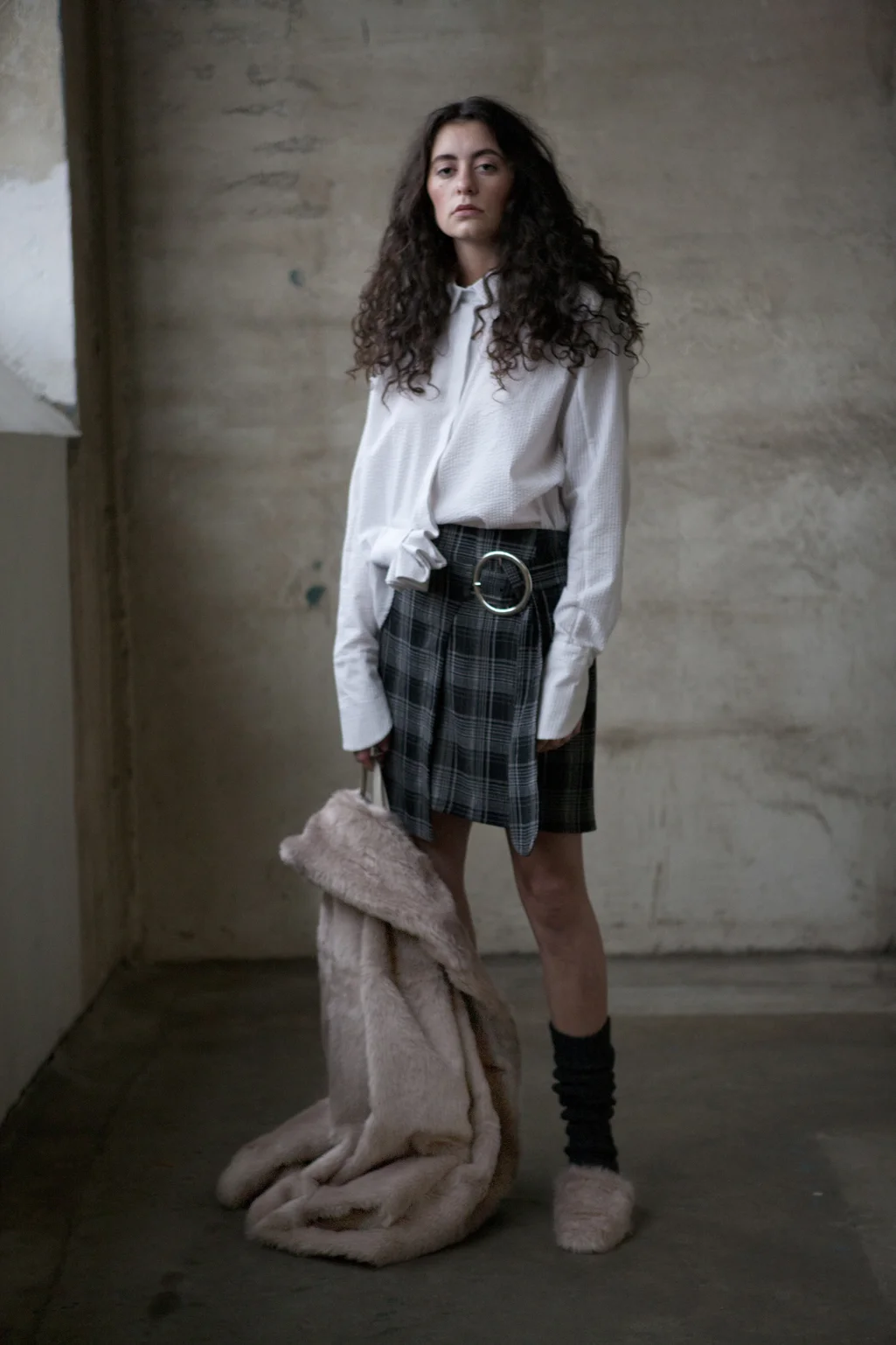 Cabin shirt / Mystic Skirt / Heathers Faux Fur Jacket