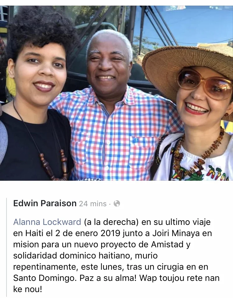 Screenshot tomado de Facebook