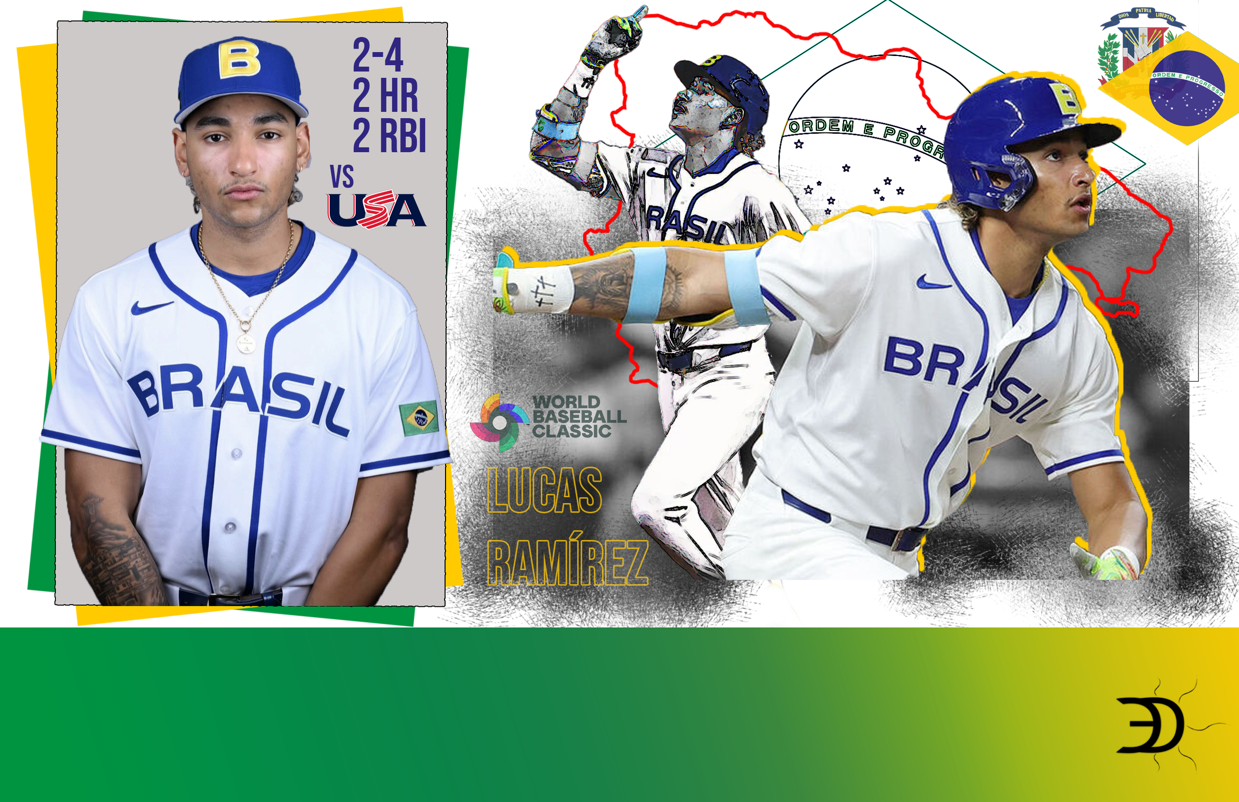 Lucas Ramírez, hijo de Manny, debuta con dos jonrones ante Estados Unidos en el Clásico Mundial