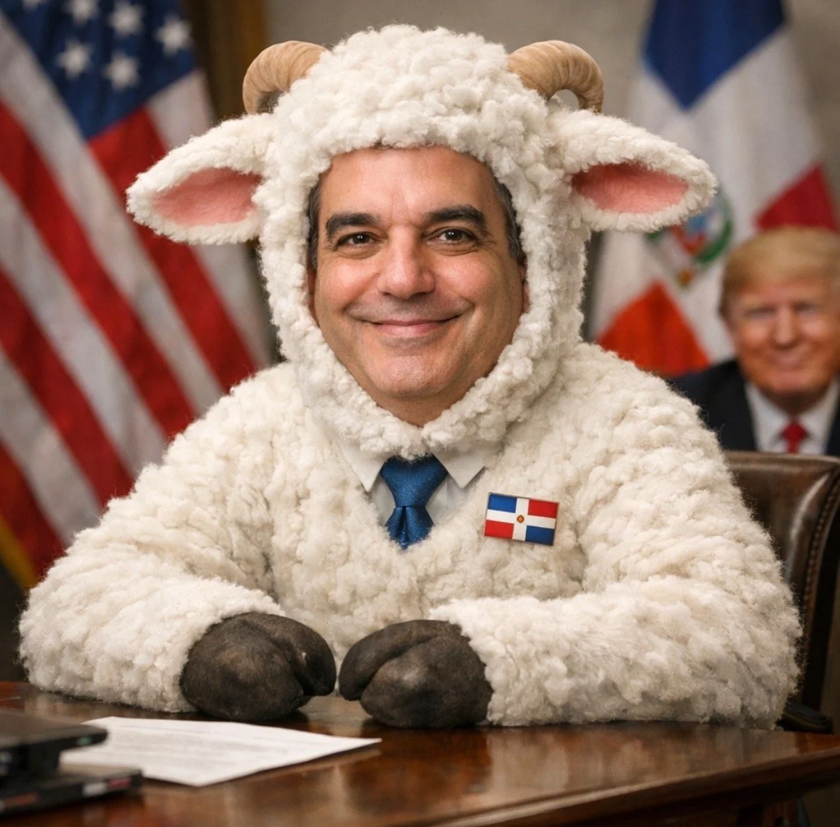 Abinader adopta la identidad de corderito (sátira)