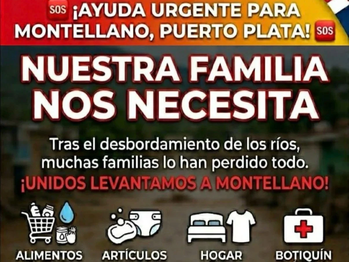 Montellano pide ayuda urgente tras inundaciones históricas en Puerto Plata
