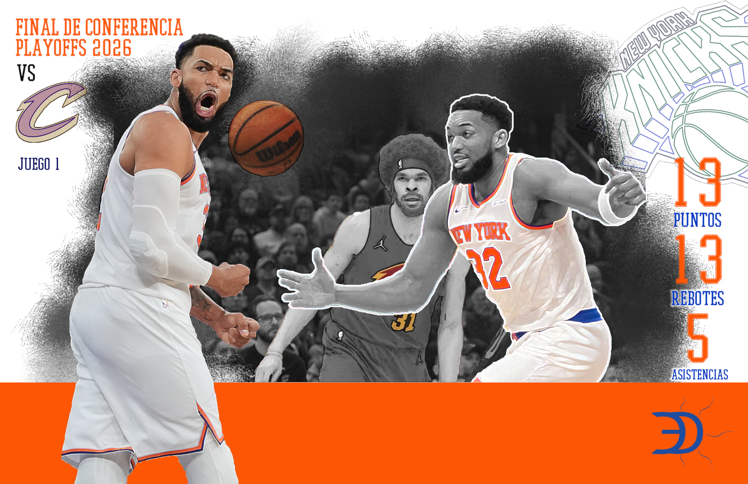Karl-Anthony Towns firma un doble-doble clave en la remontada histórica de los Knicks frente a Cleveland