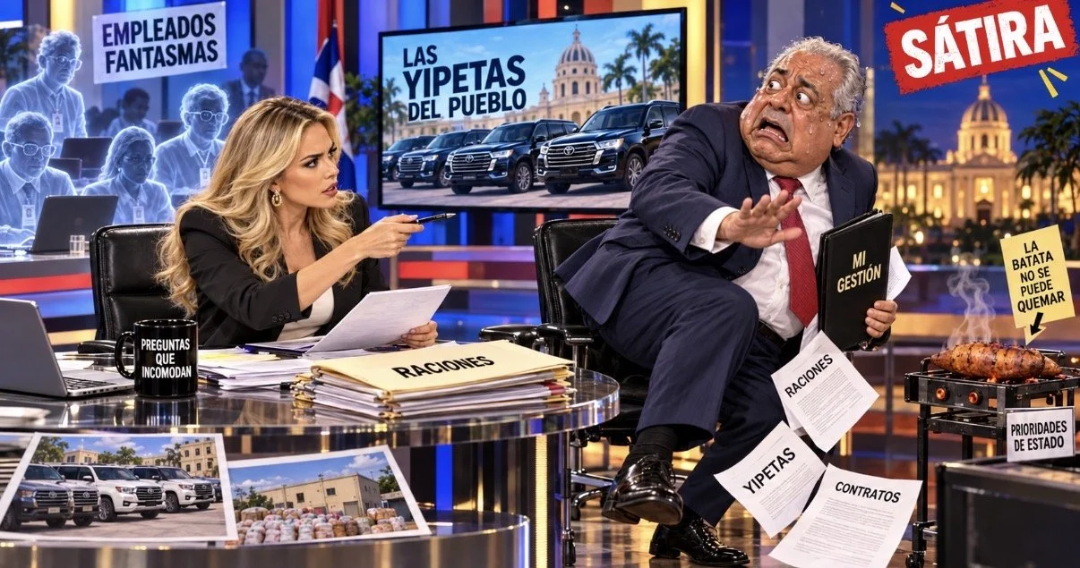 Director del CONAPE se fue sin terminar entrevista con Nuria Piera por dejar una batata azando (sátira)