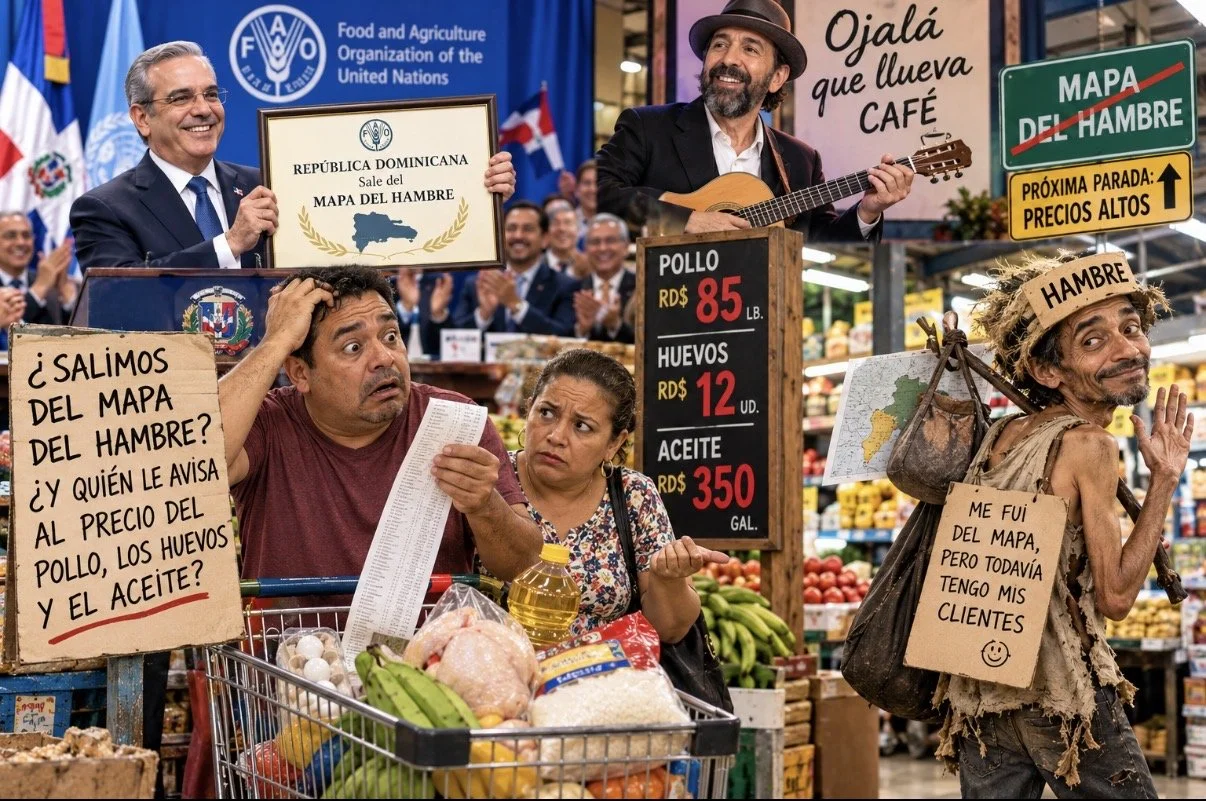 República Dominicana sale del Mapa del Hambre, pero el hambre asegura que todavía tiene clientes (sátira)