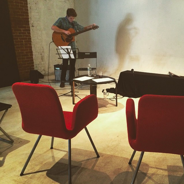 Philadelphia was good to me. This is my dear Philly guitarist, Sasha, getting tuned up before the show. Studio 10TWO5 was the perfect venue for us. And--bonus points!--we got the whole darn thing on video. Will keep you posted on when that gets online.