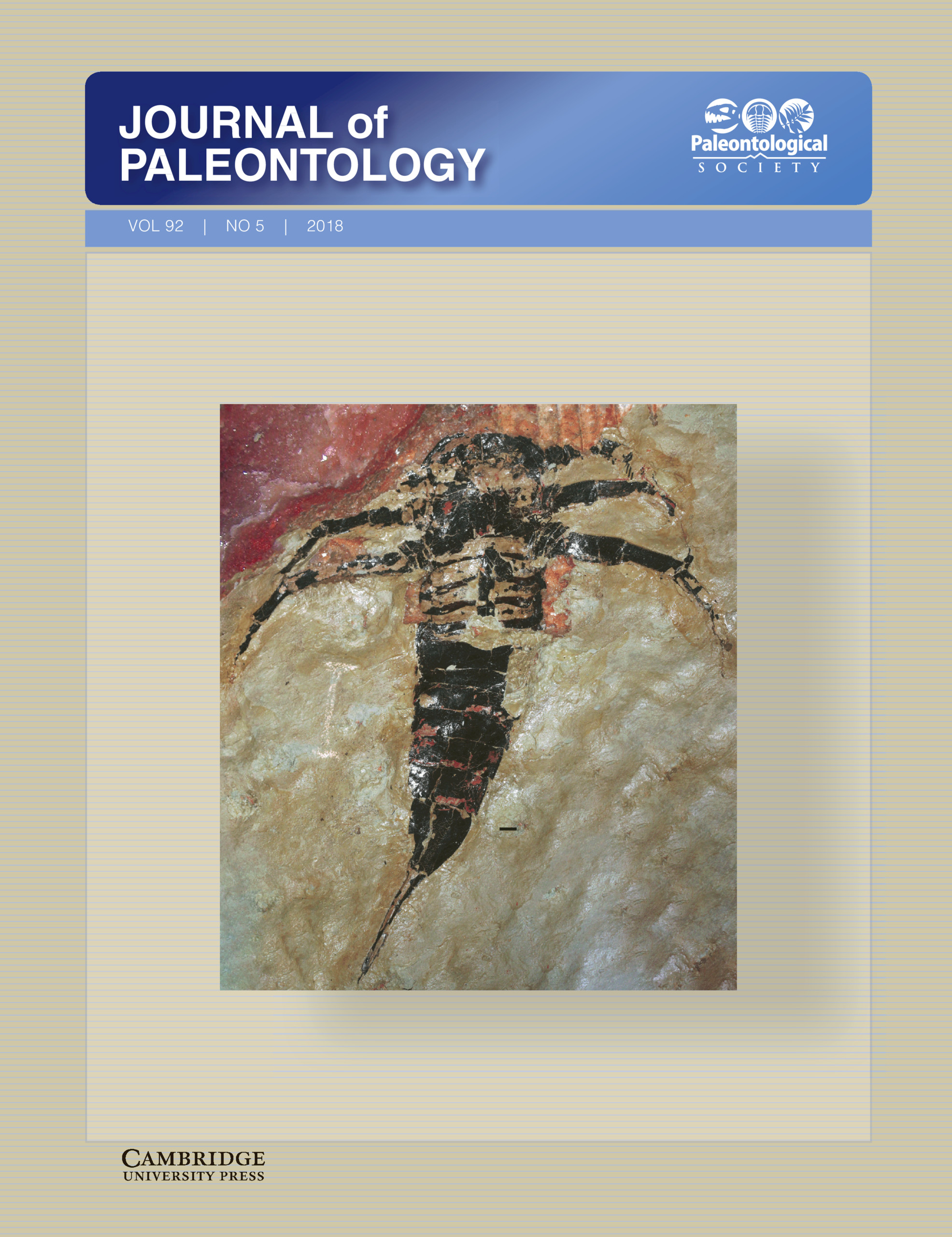   Soligorskopterus  on the cover of  Journal of Paleontology  