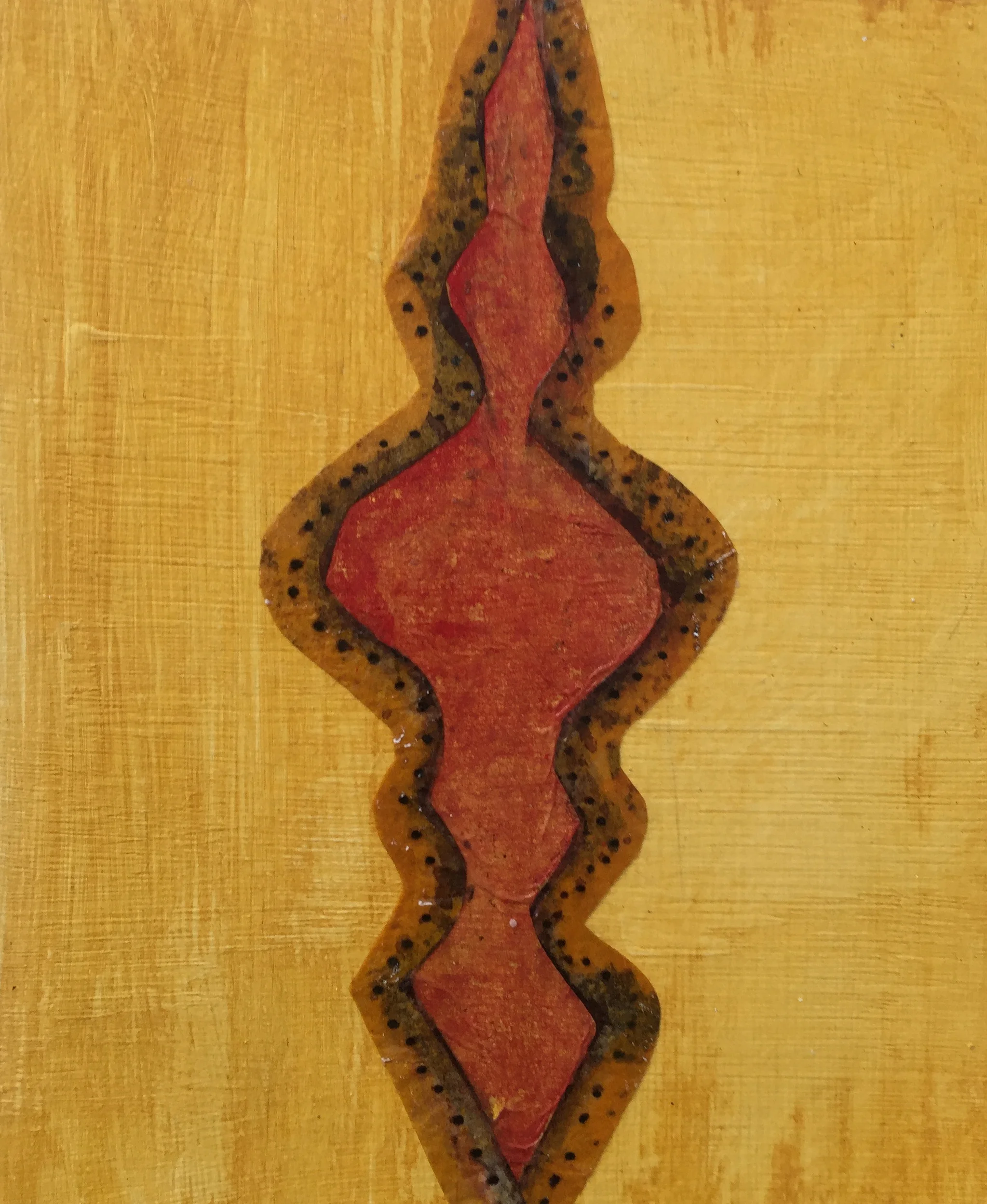 Teabag Art #24 on mat board