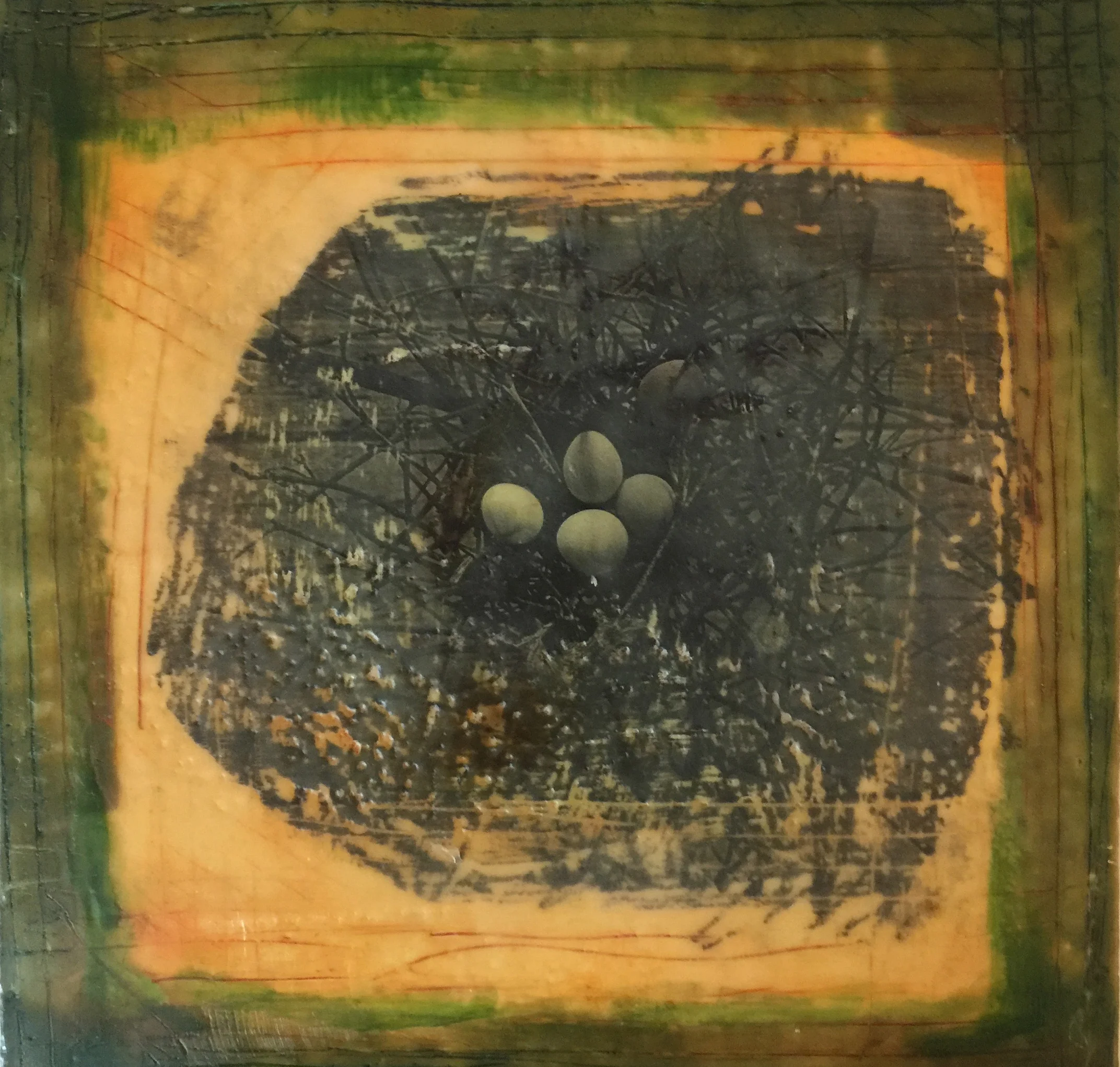 A Secret Place, Encaustic Panel #8