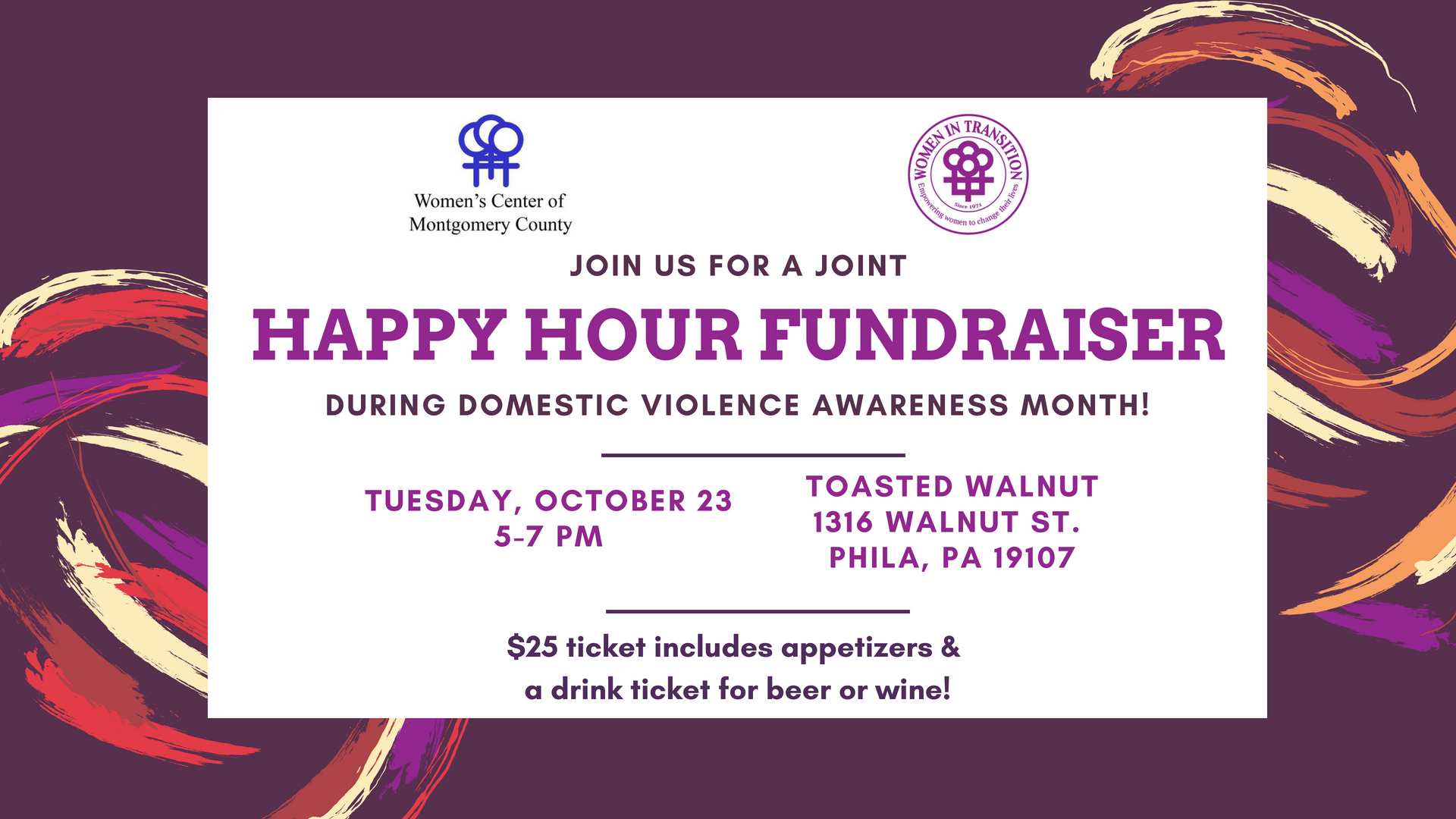 Come to our Happy Hour Fundraiser! — Women In Transition
