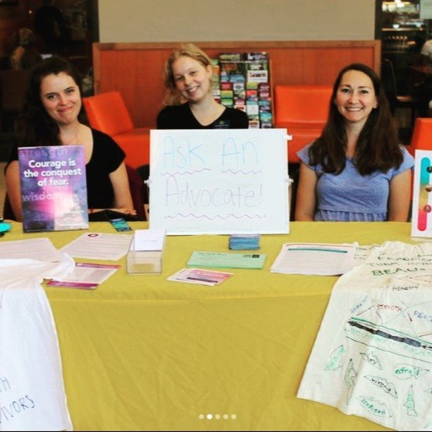 In recognition of Domestic Violence Awareness Month, La Salle displayed t-shirts made by local survivors and former La Salle student survivors, in an initiative known as The Clothesline Project. WIT joined Lasalle staff last week to offer support and