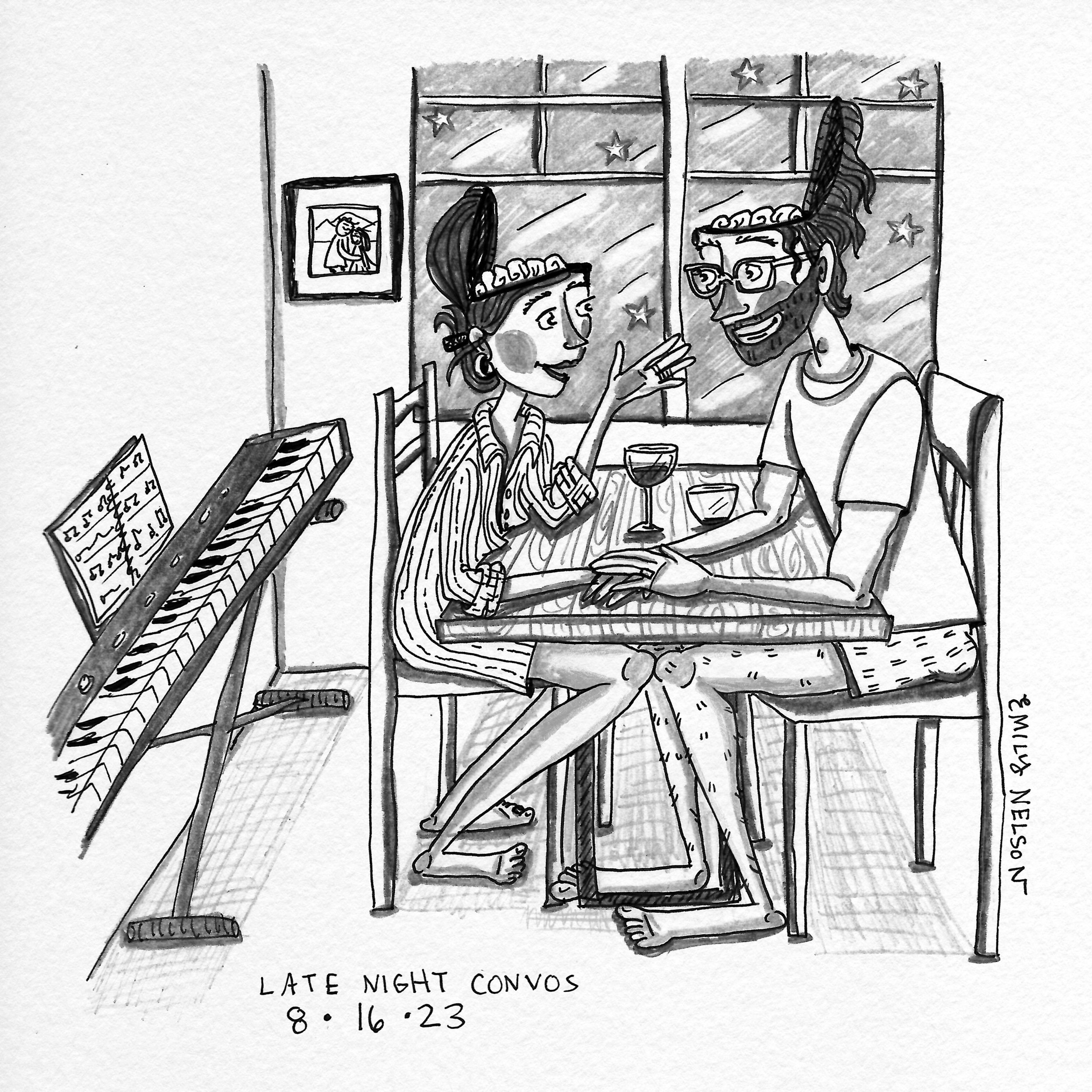 Drawing #17, Late Night Convos.jpg