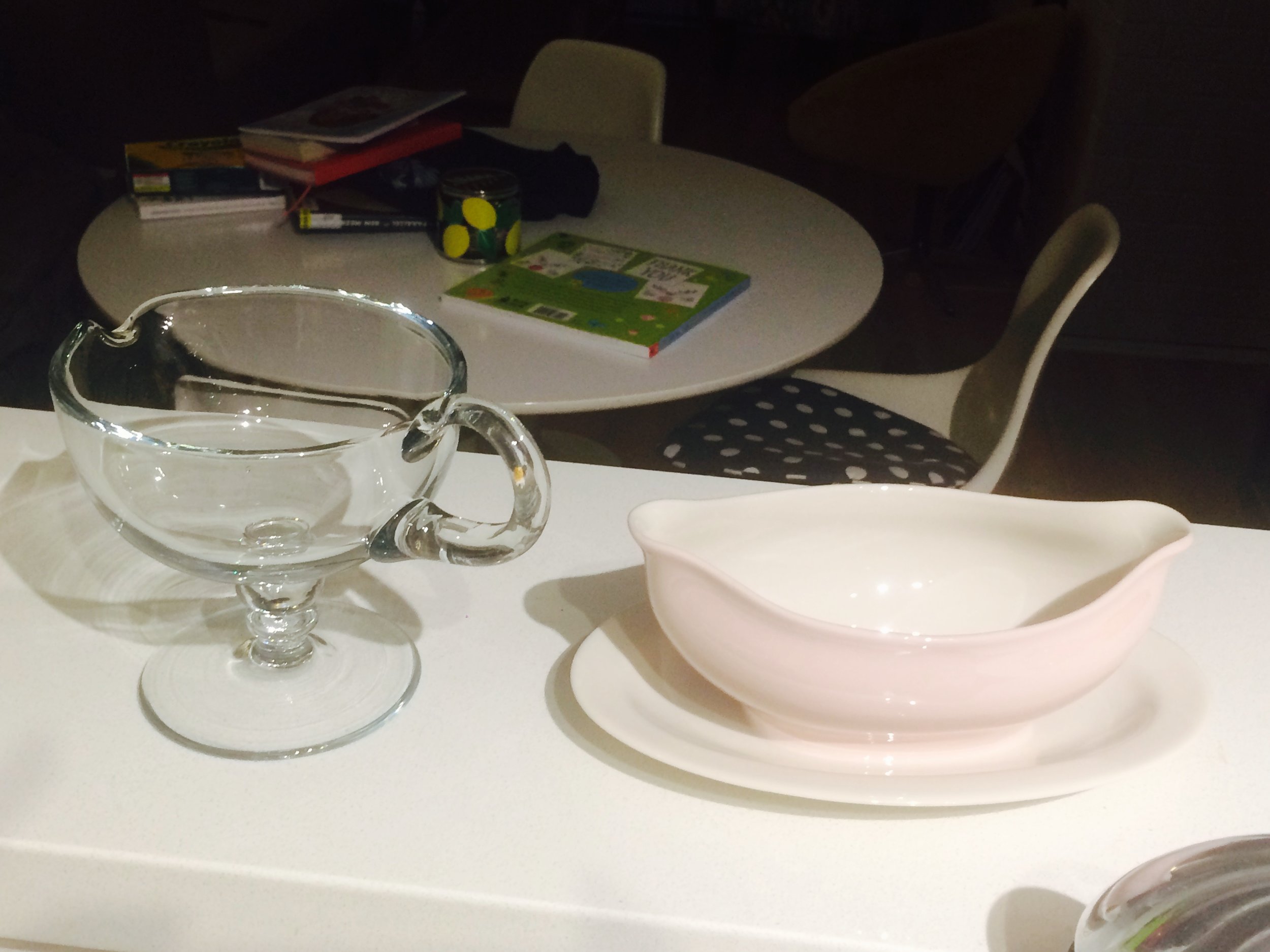 I am the proud owner of not one, but two gravy boats. One is plenty, two is...err...nevermind.