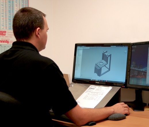 Your project begins on the computer. Our designers and engineers create your project according to specifications using the latest state-of-the-art technology.
