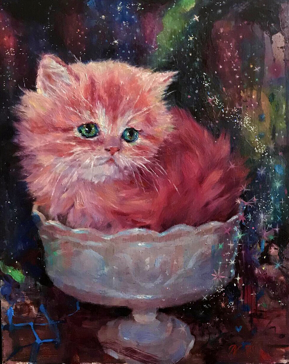 Pink Kitty (original painting)