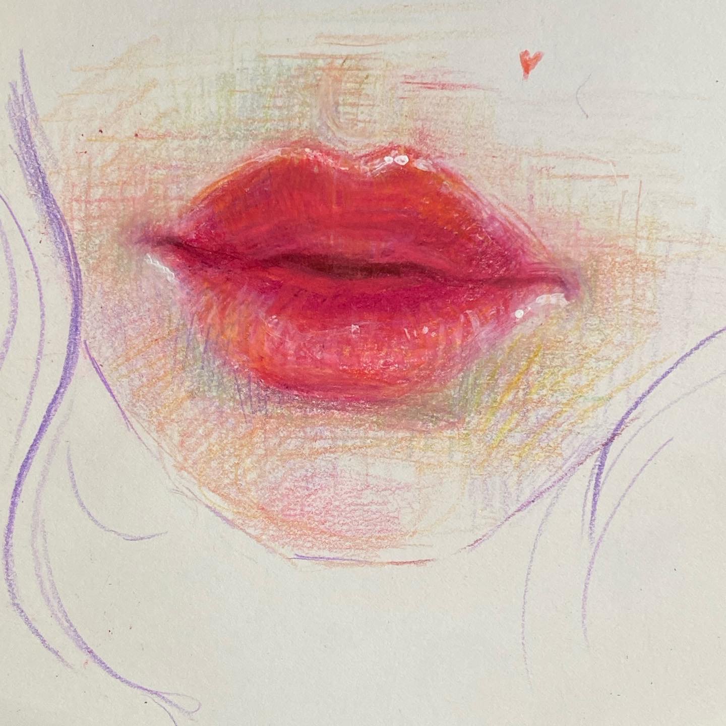 Lips drawing | Color pencil drawing, Lips drawing, Color pencil art