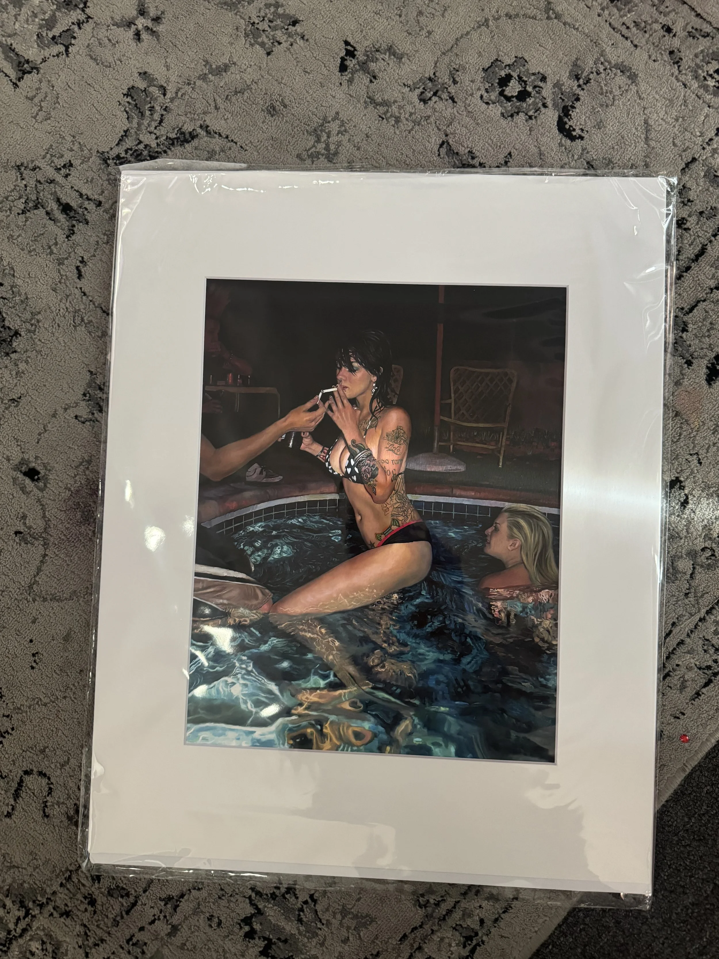 Poole party Matted Print