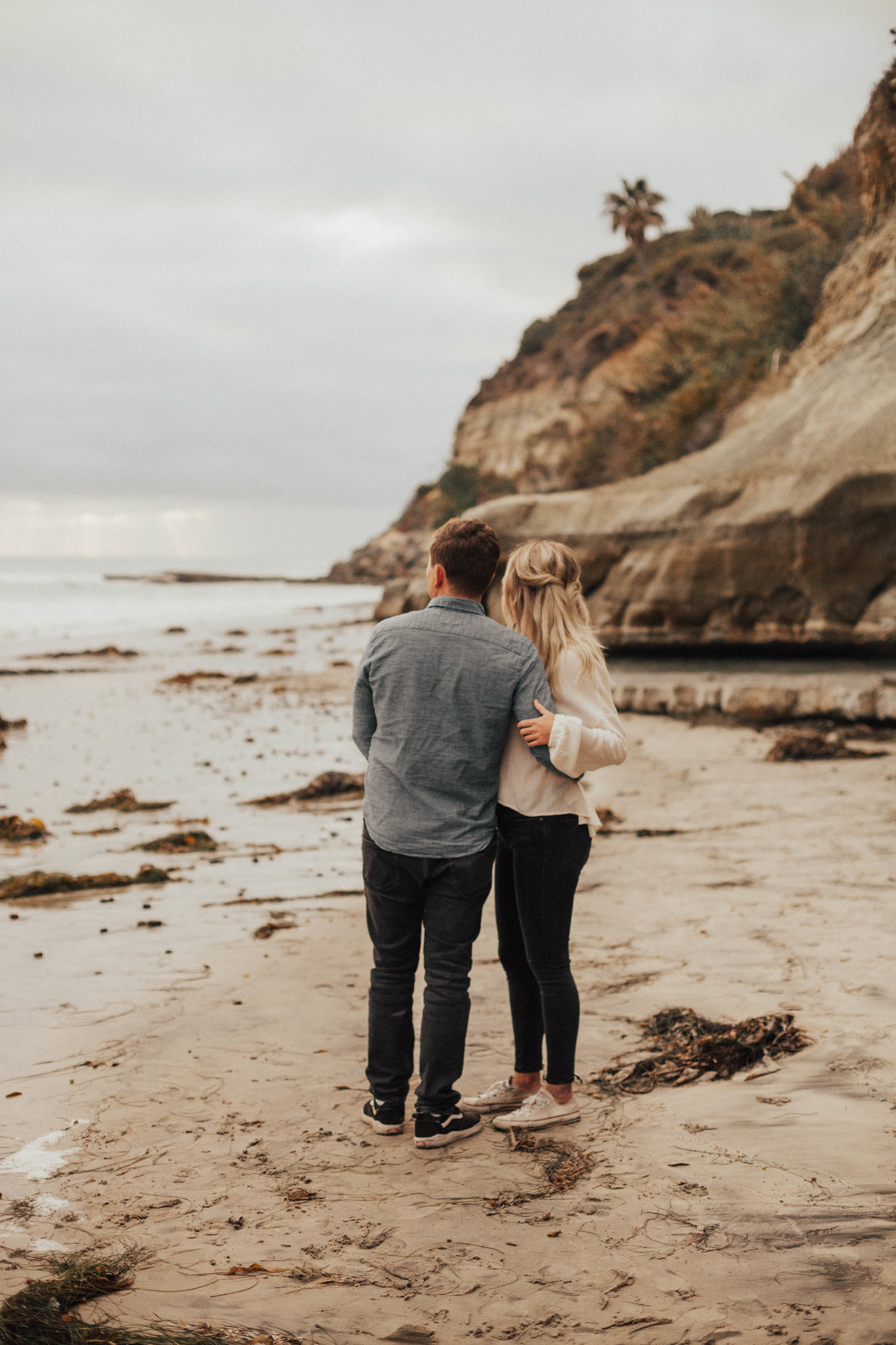 encinitas beach engagement