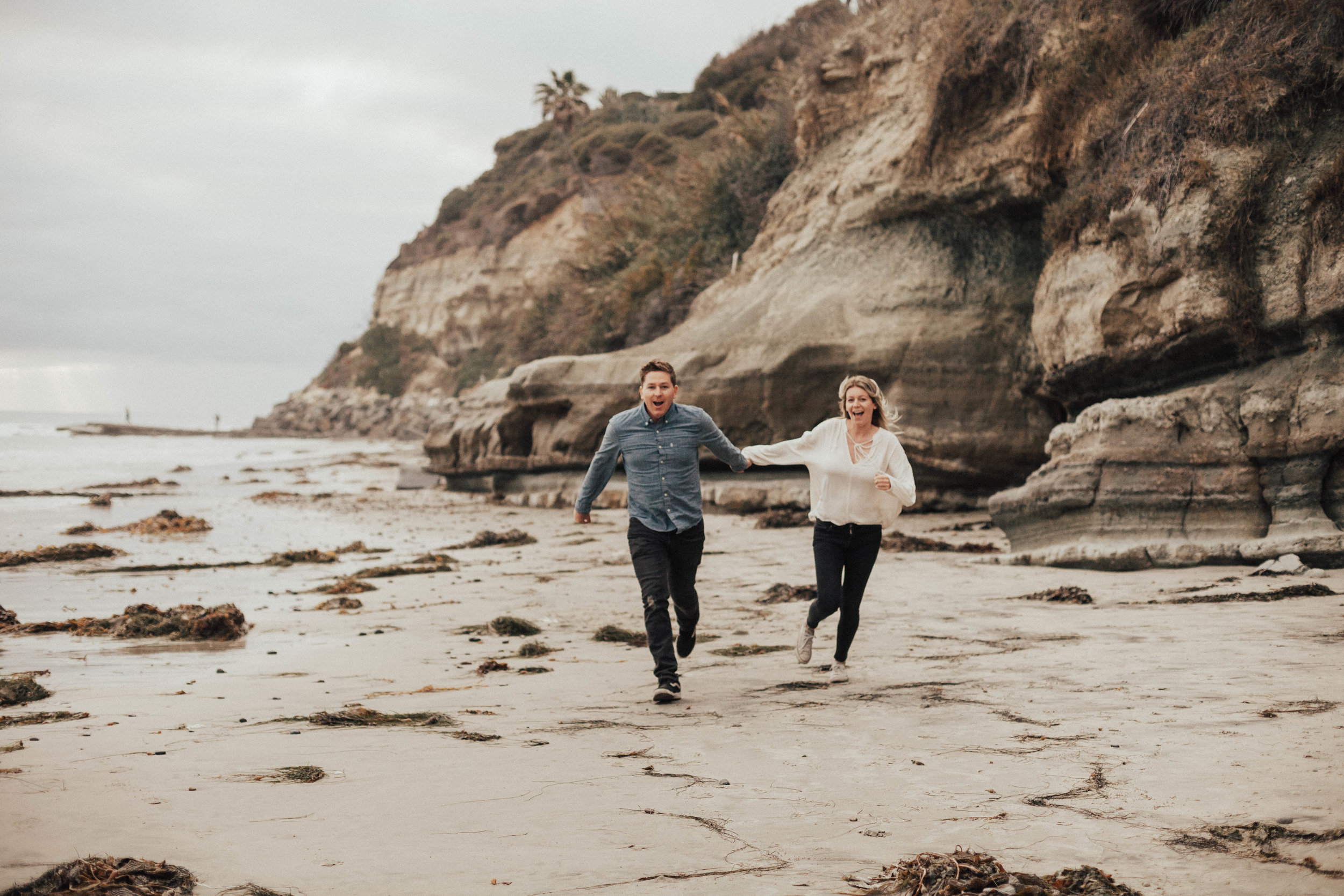 encinitas beach engagement