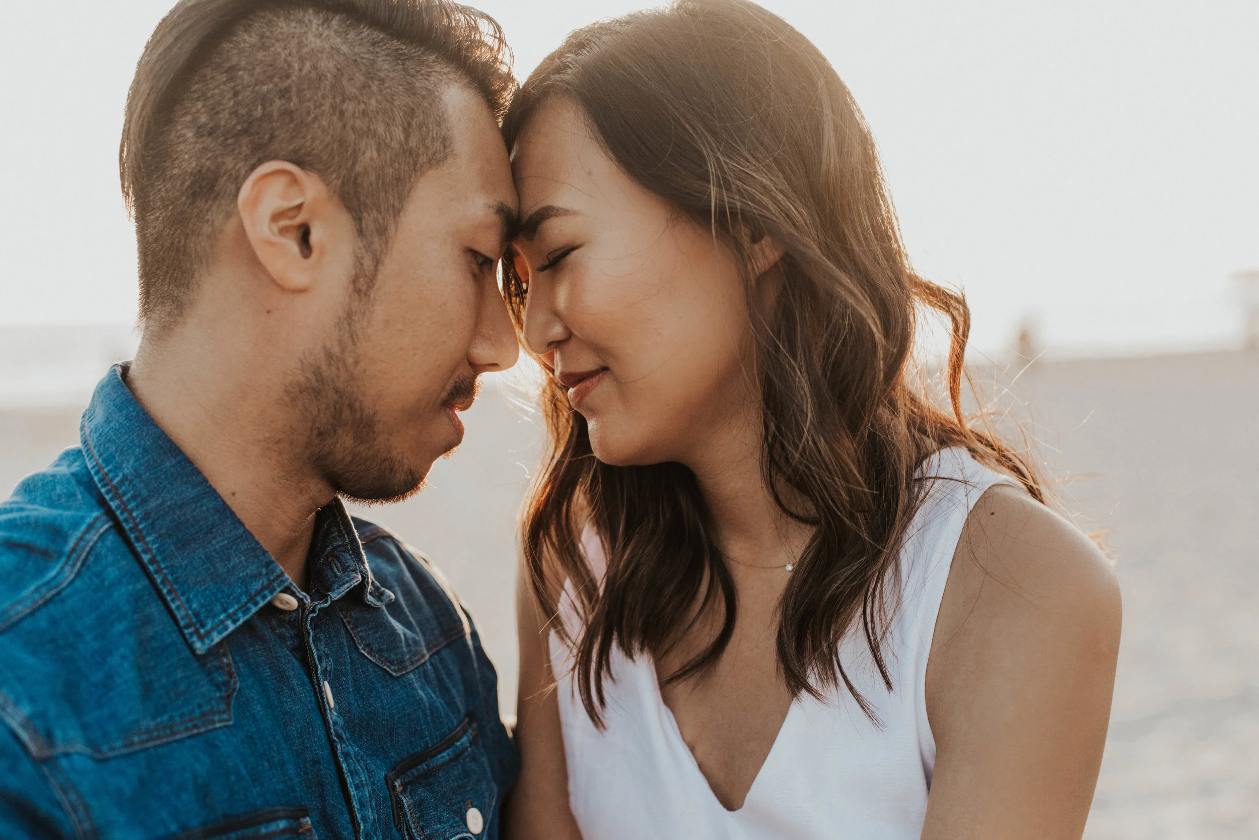 beach boardwalk engagement