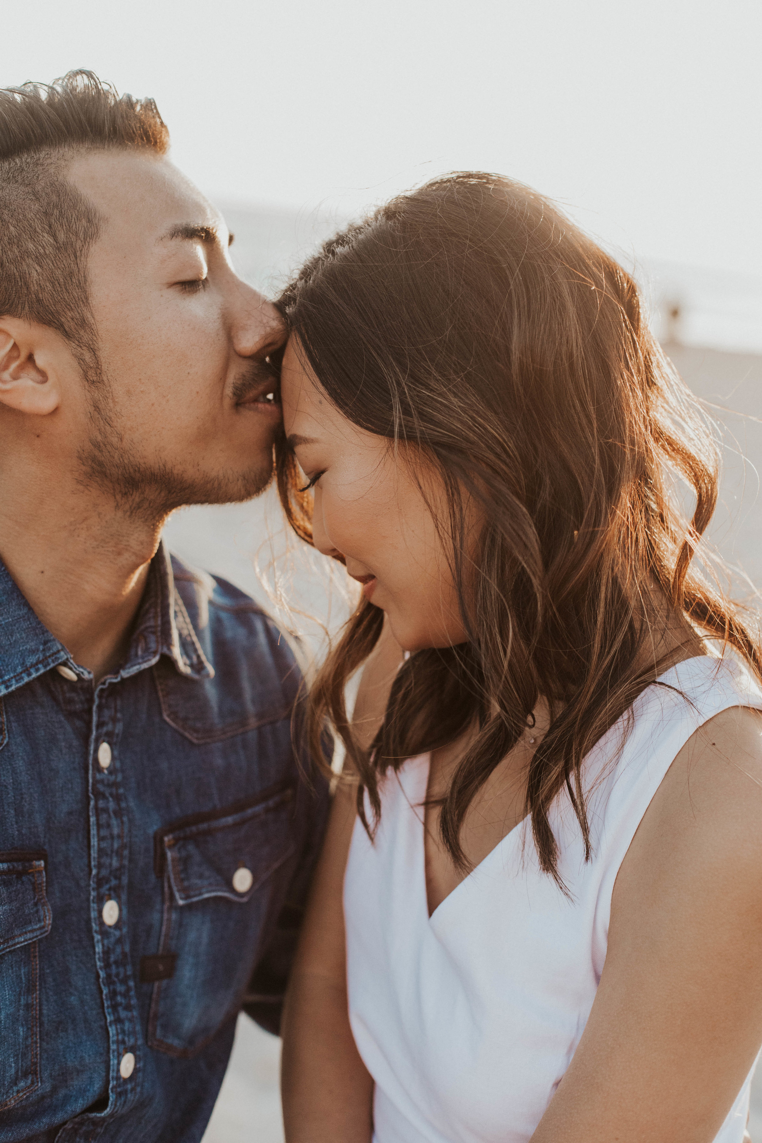 beach boardwalk engagement