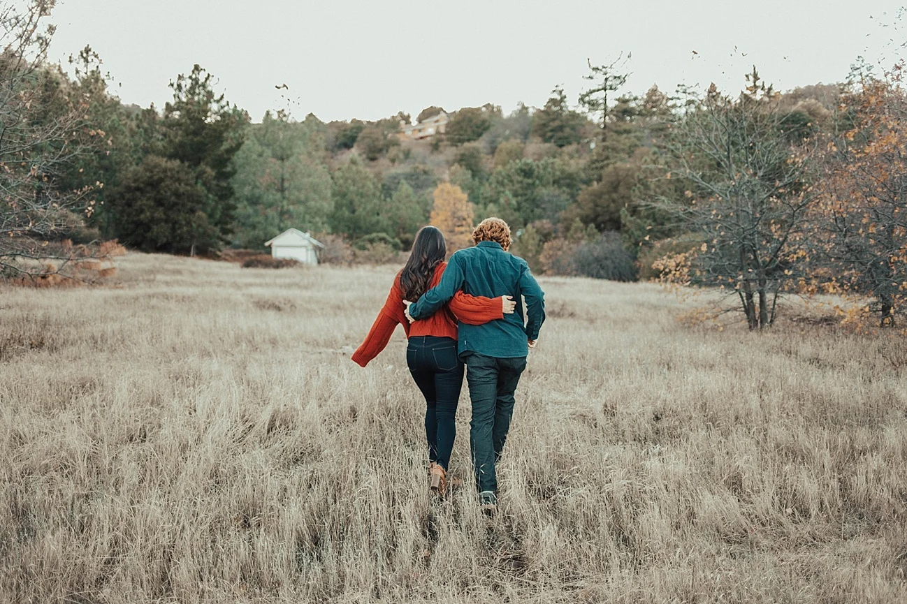 cozy fall engagement in the mountains