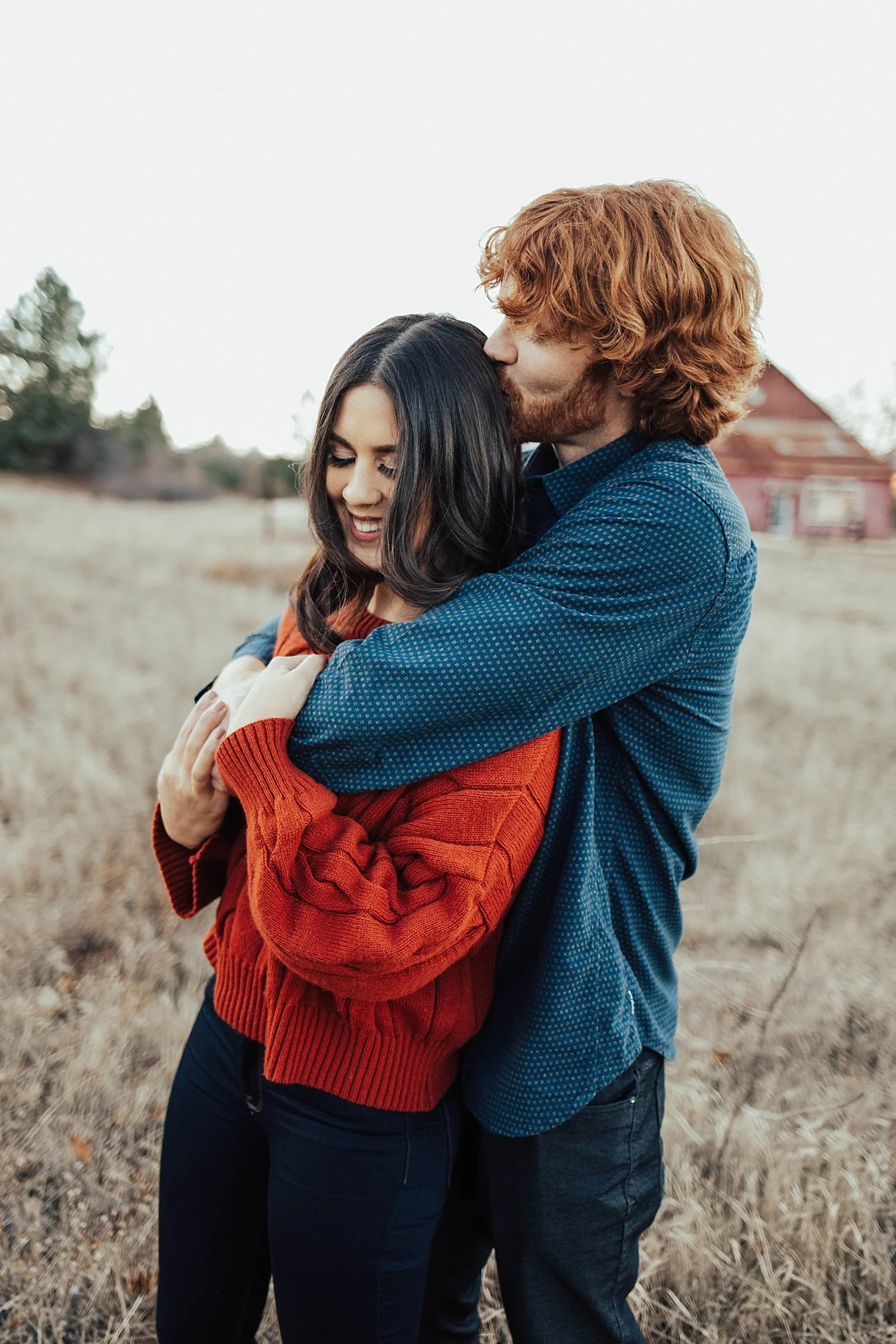 cozy fall engagement in the mountains
