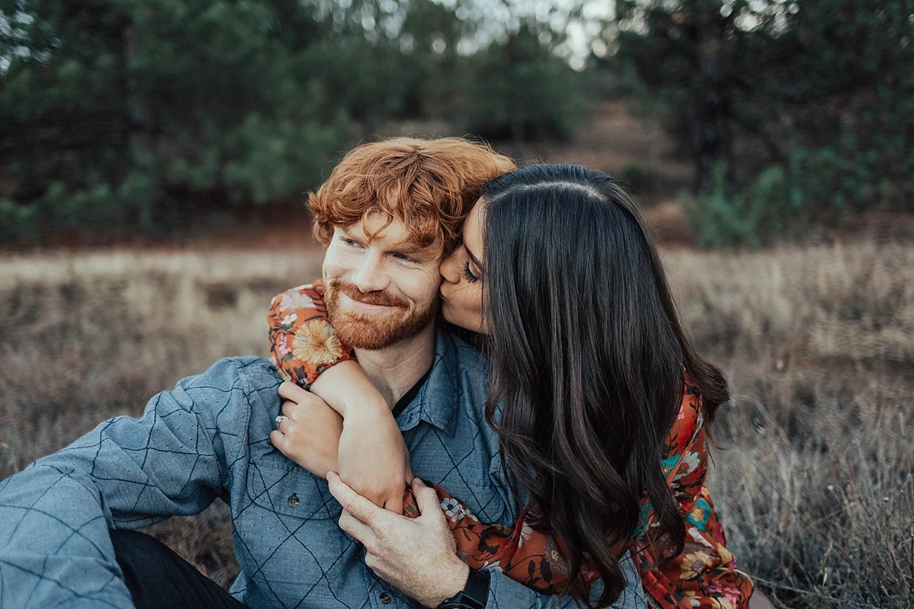cozy fall engagement in the mountains