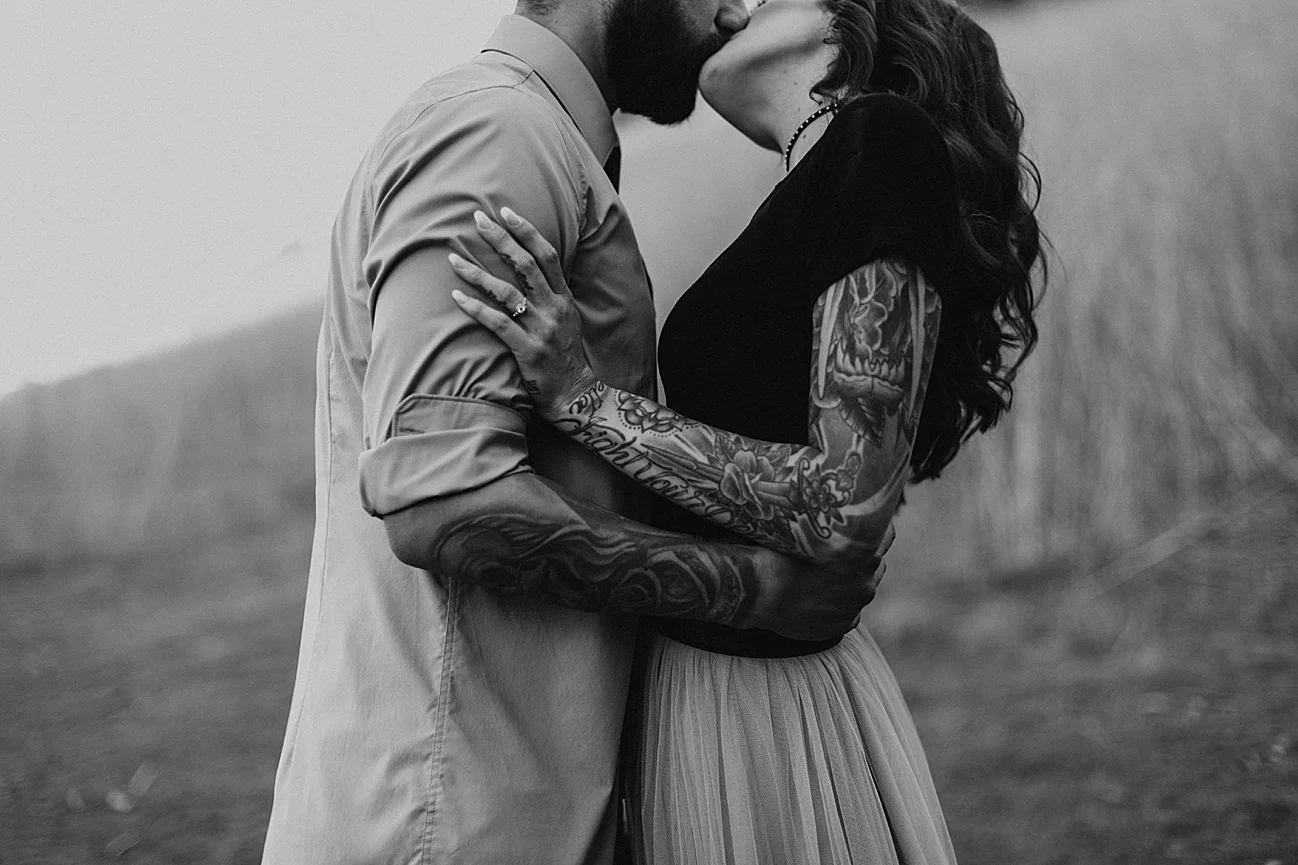 rocker chic tattoo engagement session