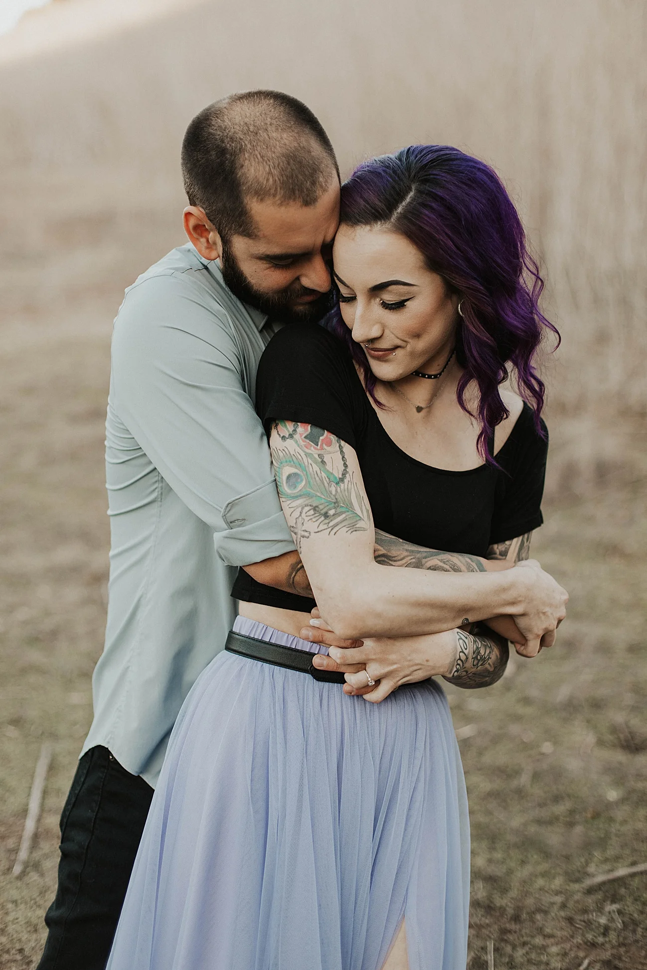 rocker chic tattoo engagement session